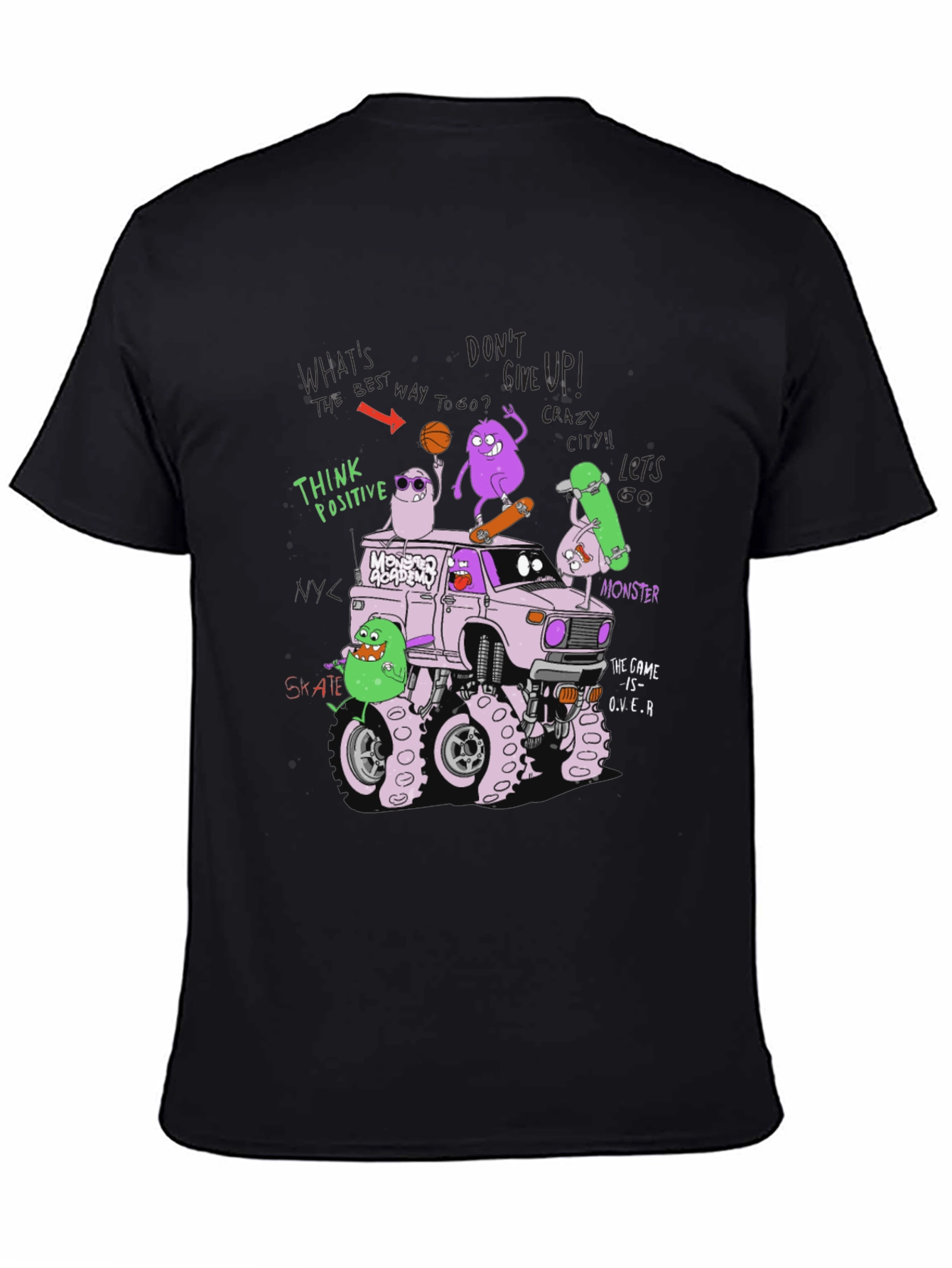 Monster Academy Graphic Tee - Think Positive Design
