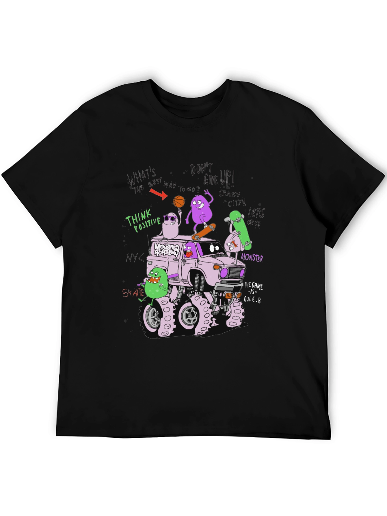 Monster Academy Graphic Tee - Think Positive Design