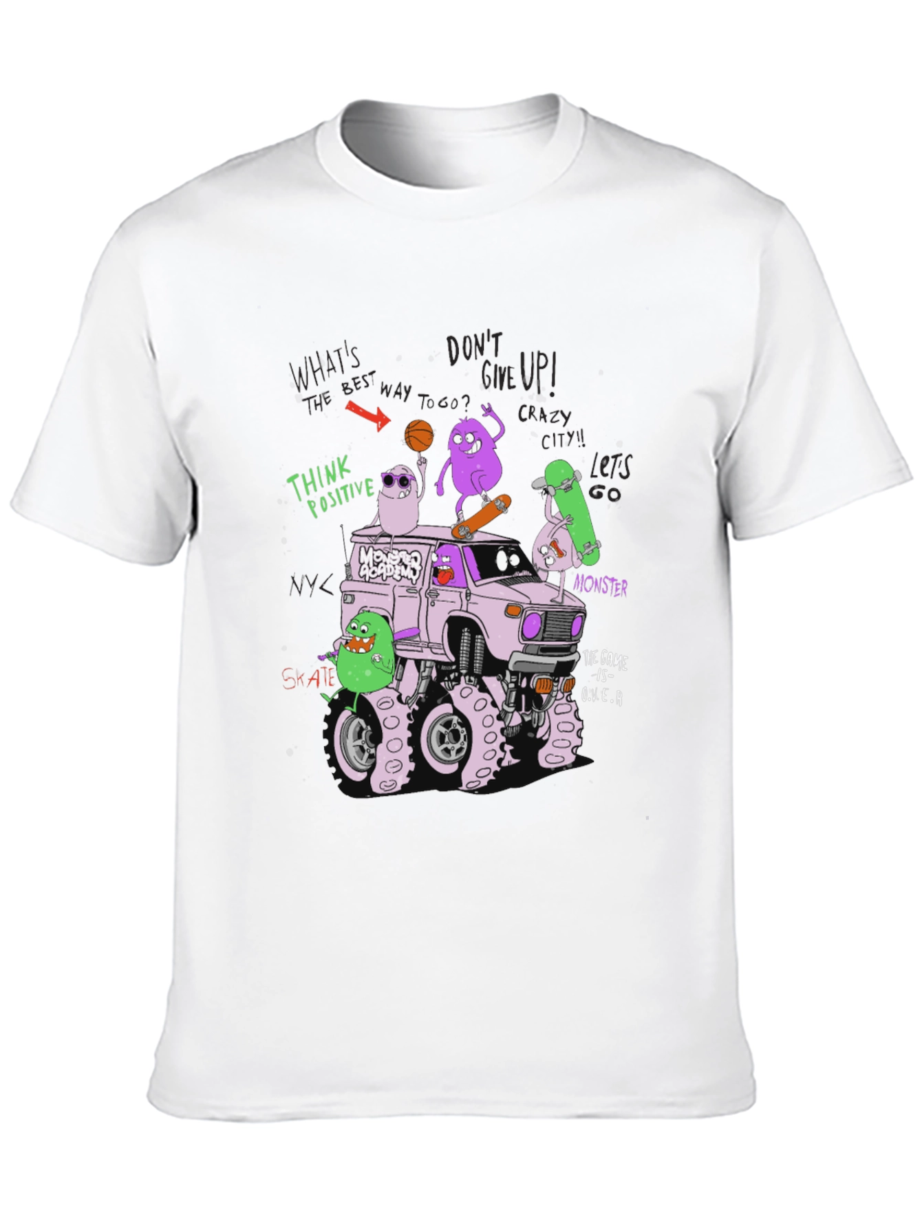 Monster Academy Graphic Tee - Think Positive Design