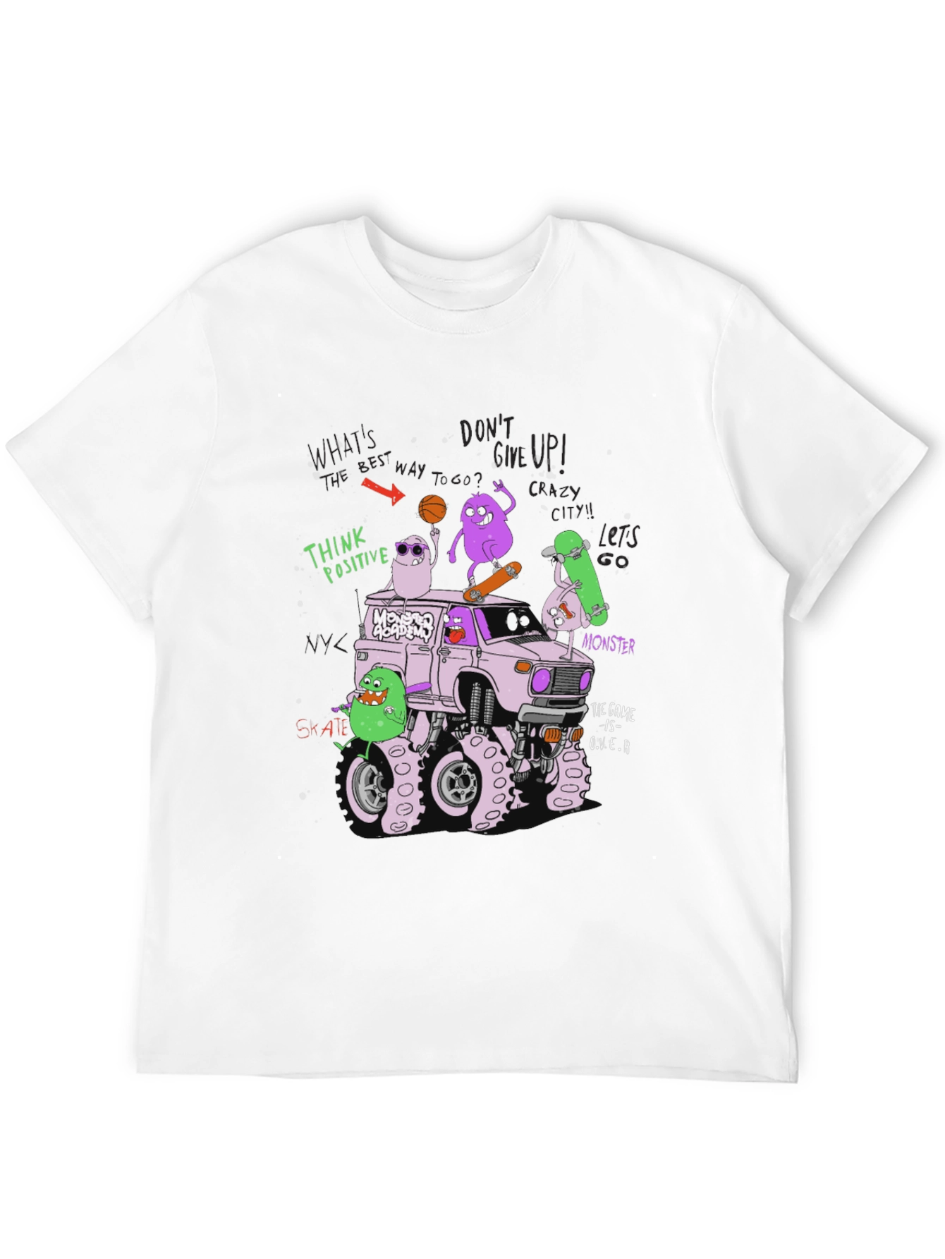 Monster Academy Graphic Tee - Think Positive Design