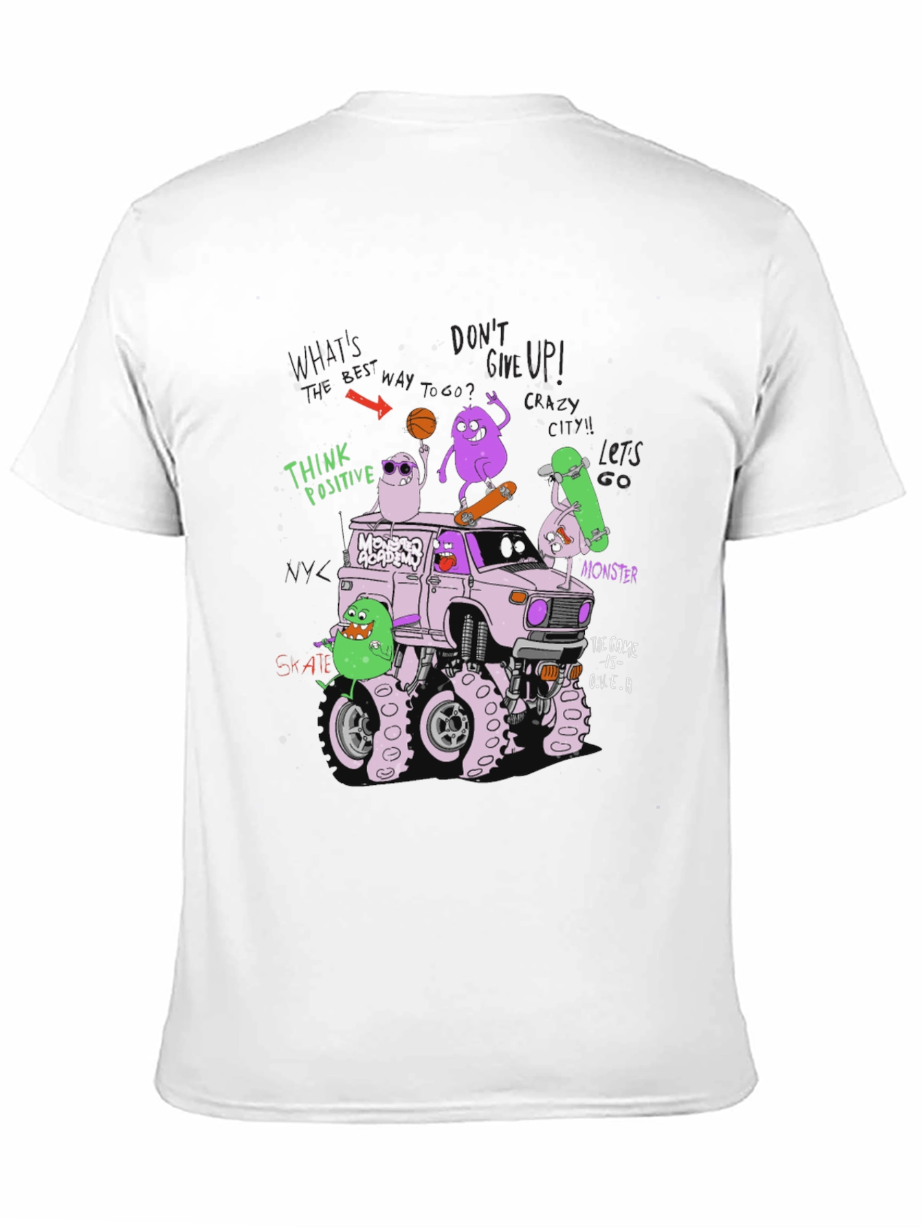 Monster Academy Graphic Tee - Think Positive Design