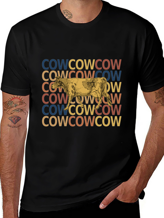 Retro Cow Graphic Tee