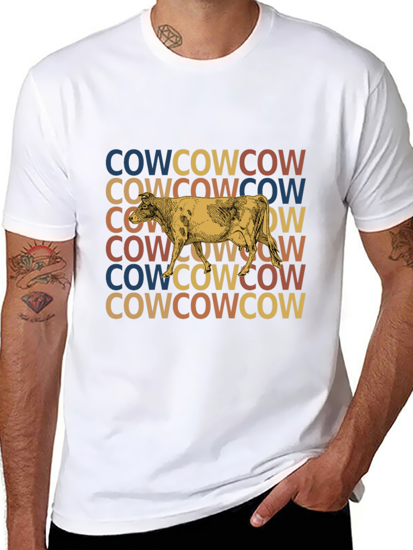 Retro Cow Graphic Tee