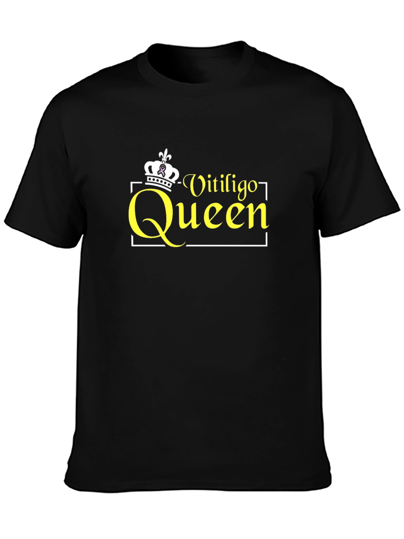 Vitiligo Queen Black T-Shirt