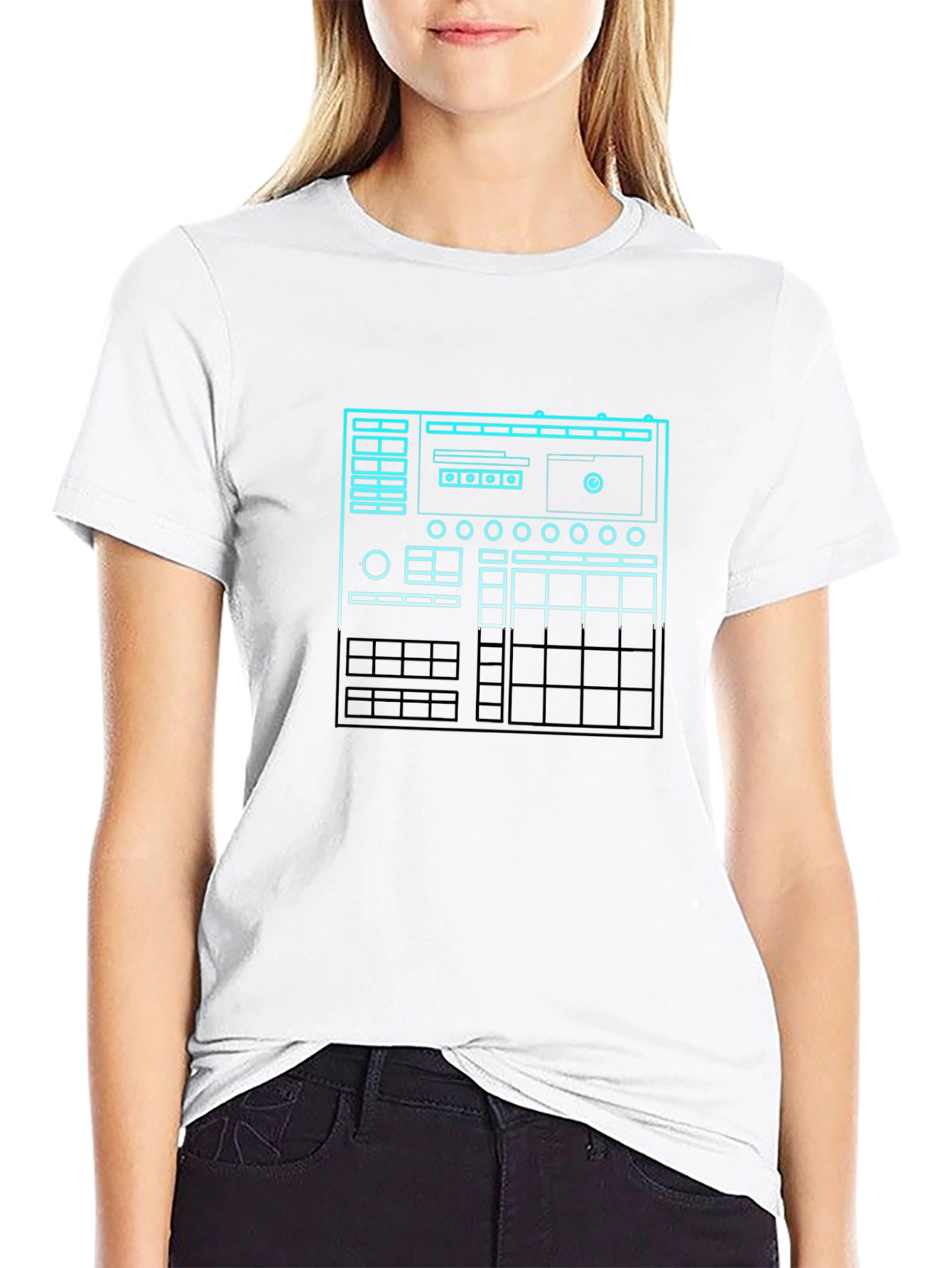 DJ Mixer Graphic Tee - Black Cotton T-Shirt
