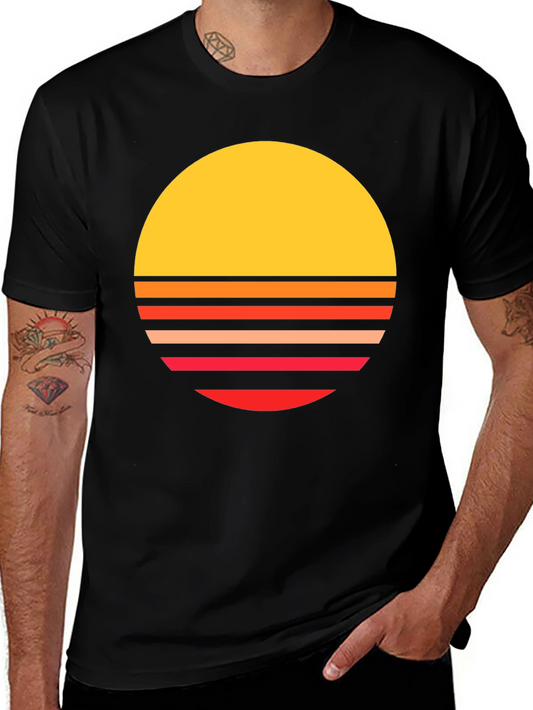 Retro Sunset Graphic T-Shirt - Stylish Vintage Tee