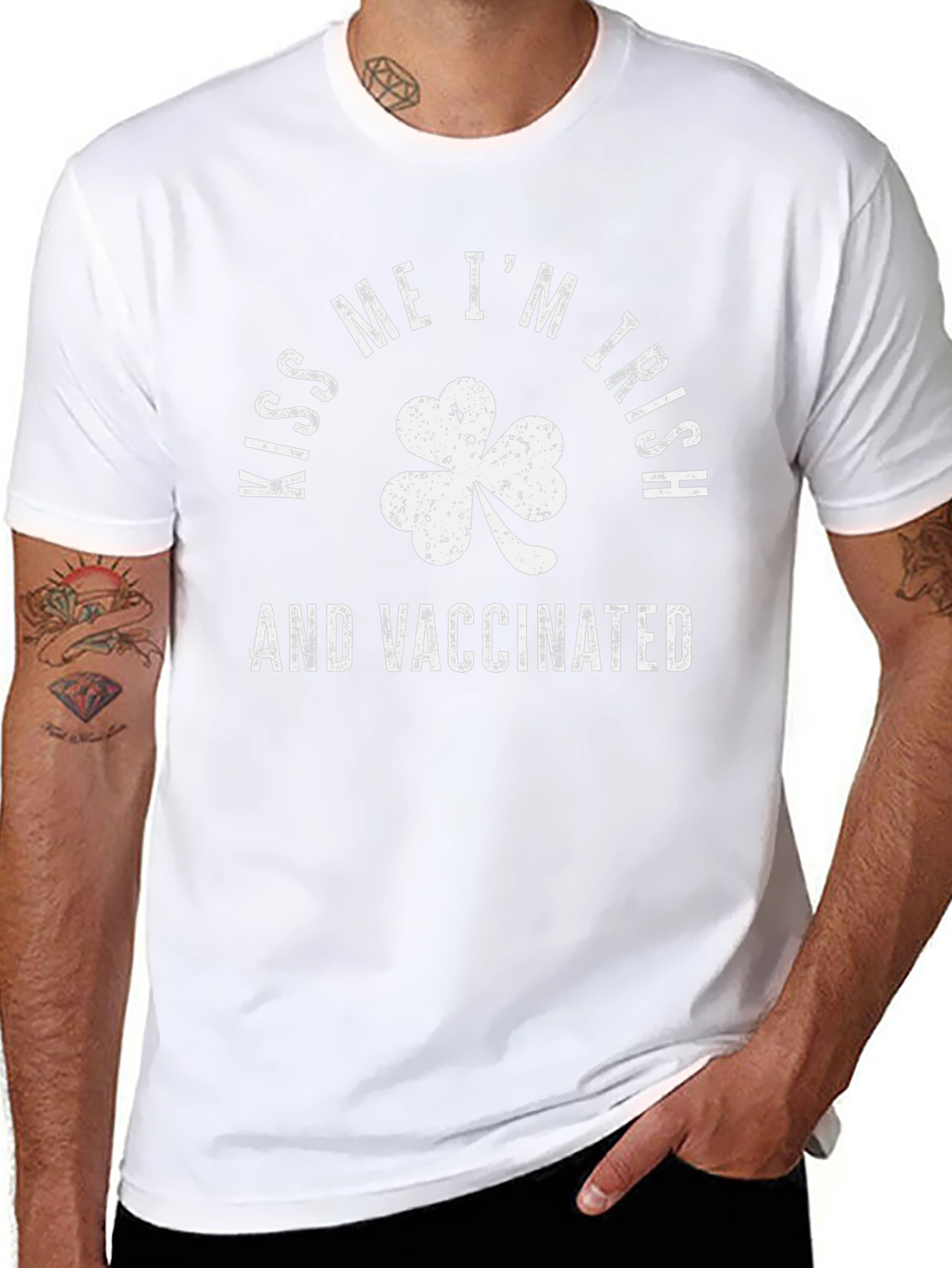 Kiss Me Im Irish & Vaccinated T-Shirt