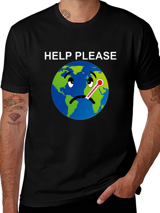 Help Please Graphic T-Shirt - Climate Change Awareness