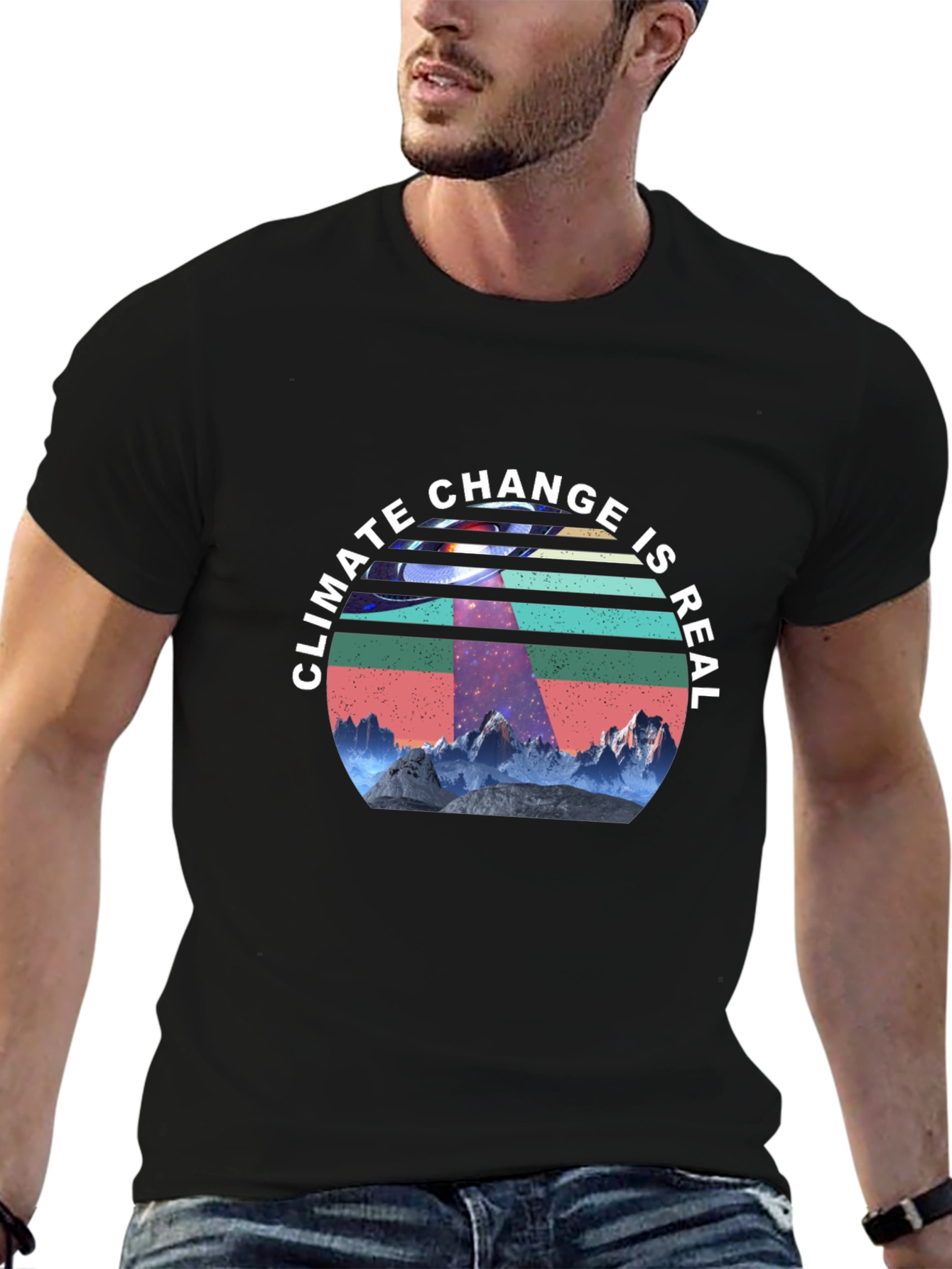 Climate Change is Real UFO Graphic Tee