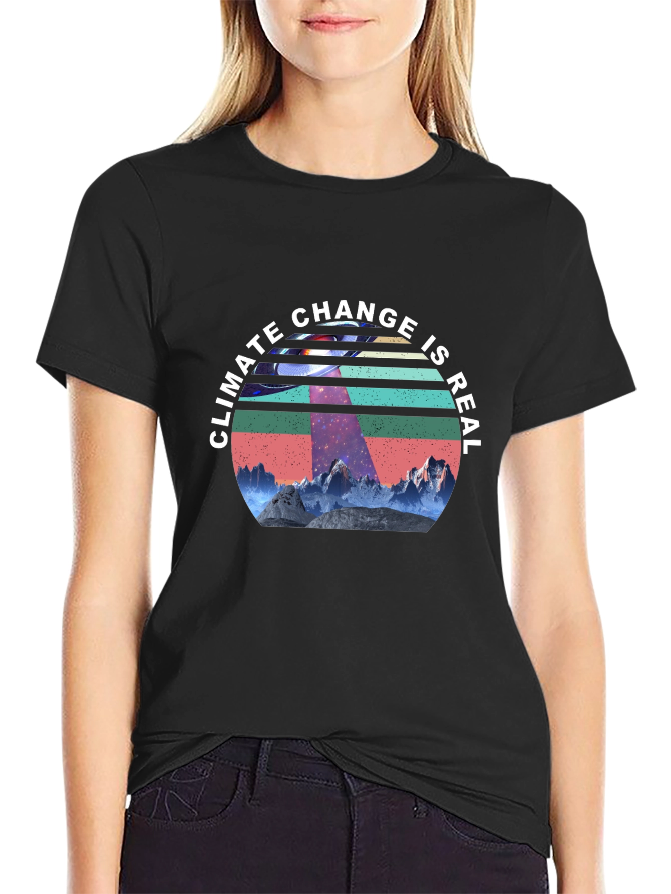 Climate Change is Real UFO Graphic Tee
