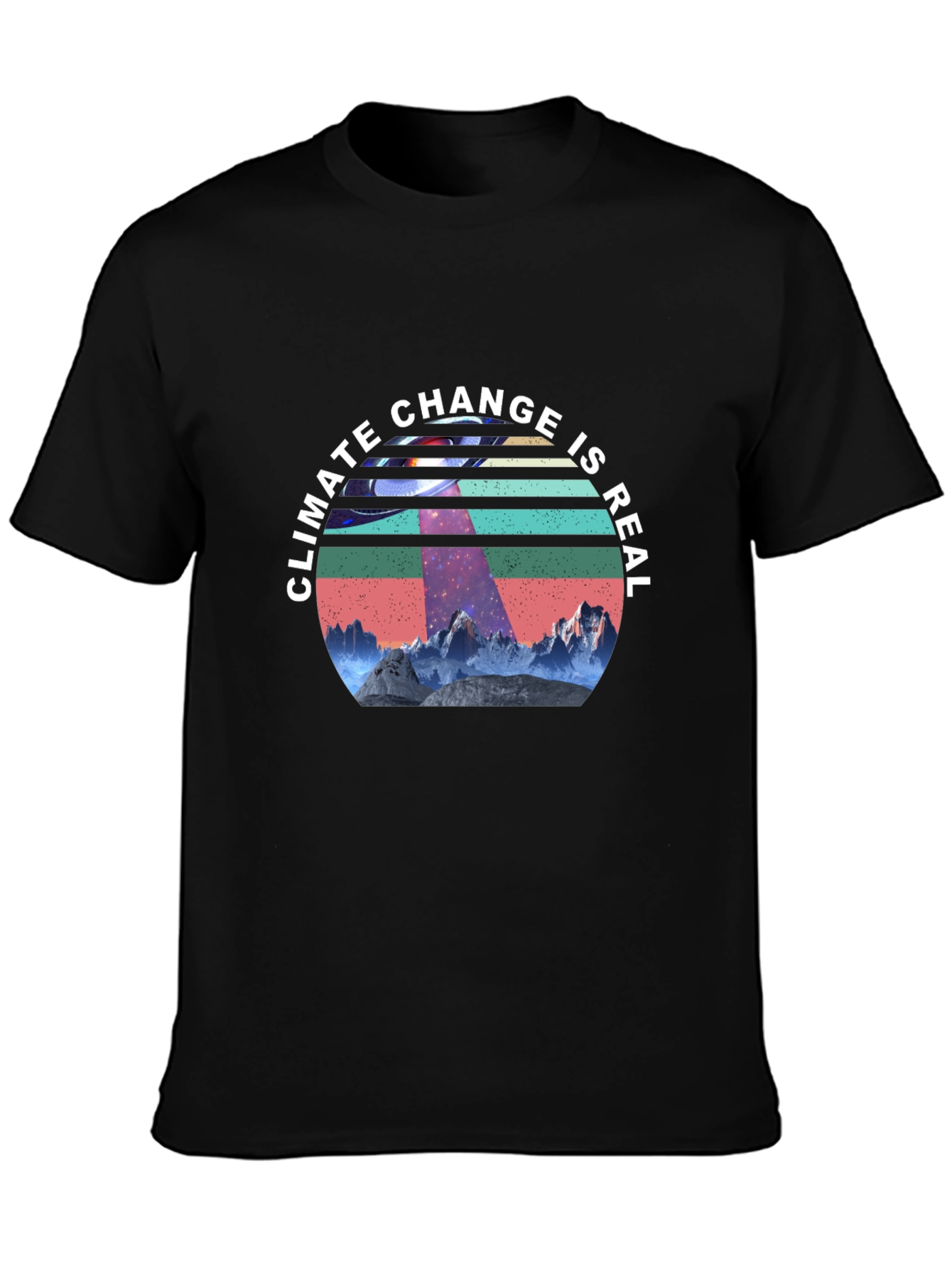 Climate Change is Real UFO Graphic Tee