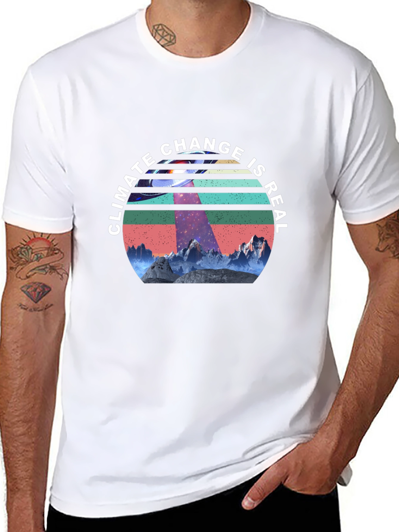 Climate Change is Real UFO Graphic Tee