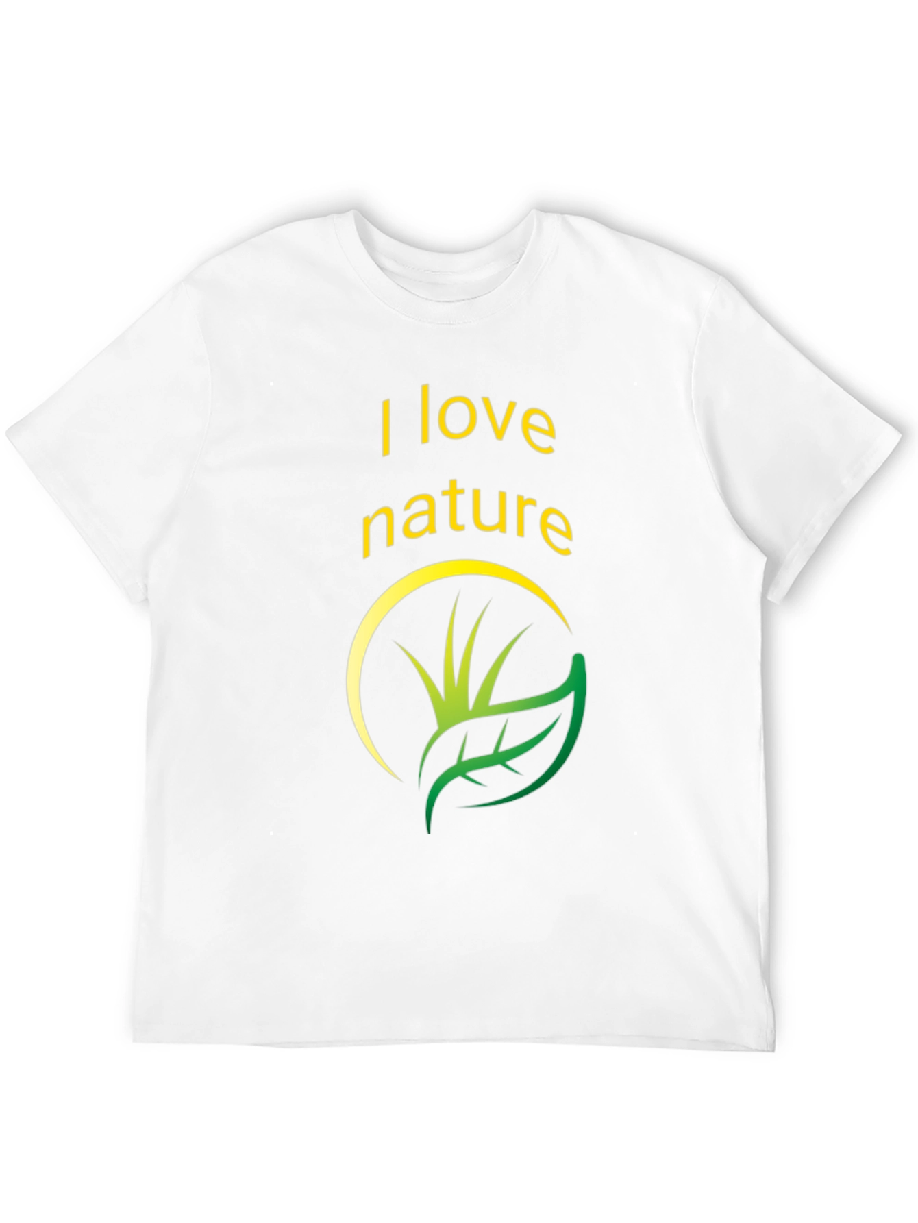 I Love Nature Black Graphic T-Shirt