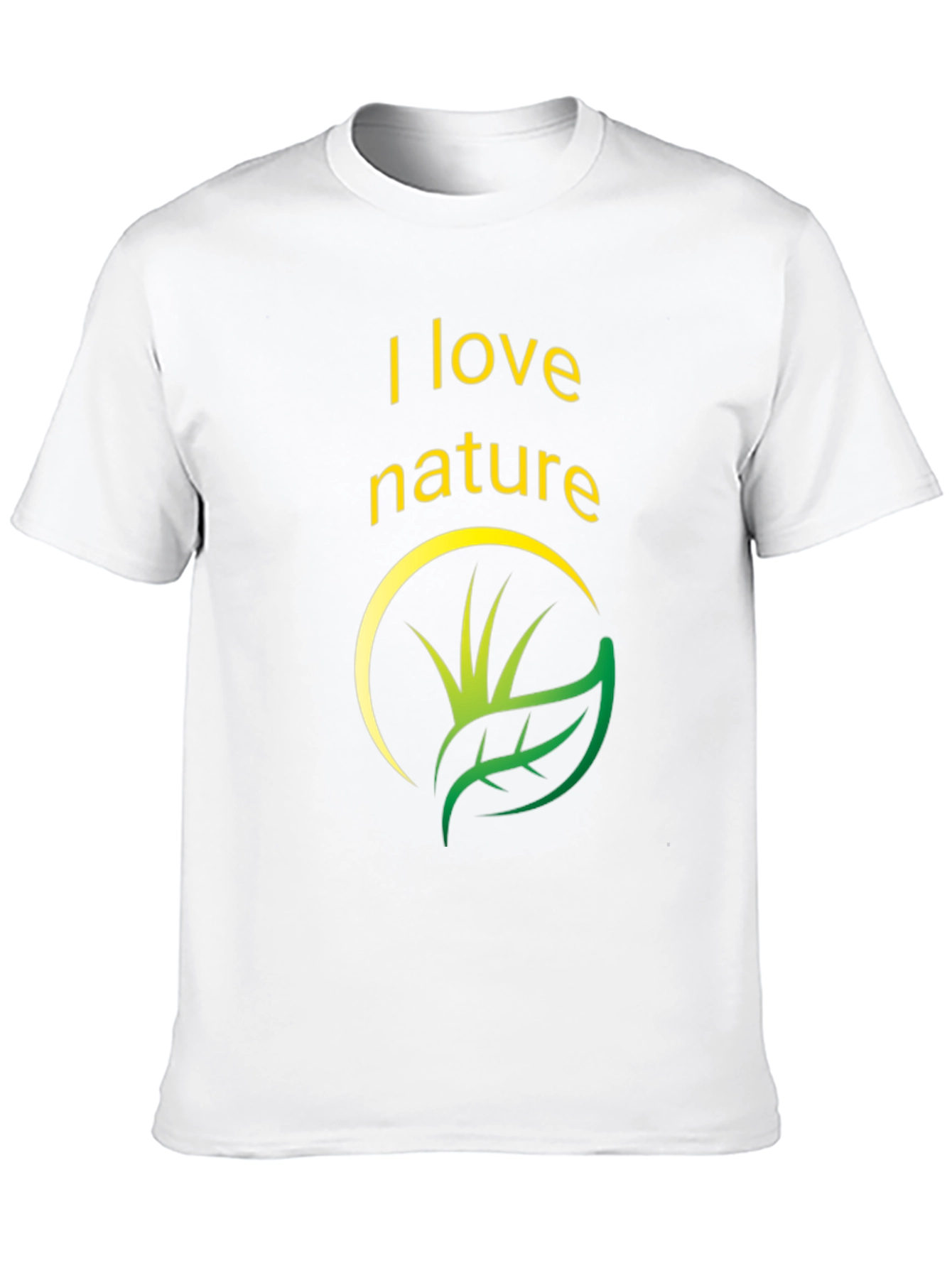 I Love Nature Black Graphic T-Shirt