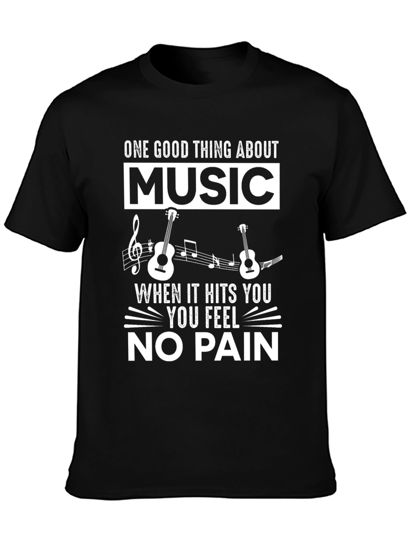 Music No Pain Graphic T-Shirt