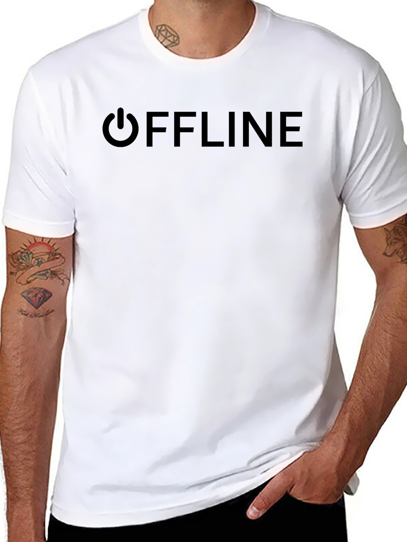 Offline Mode Black Graphic Tee - Relax and Unplug