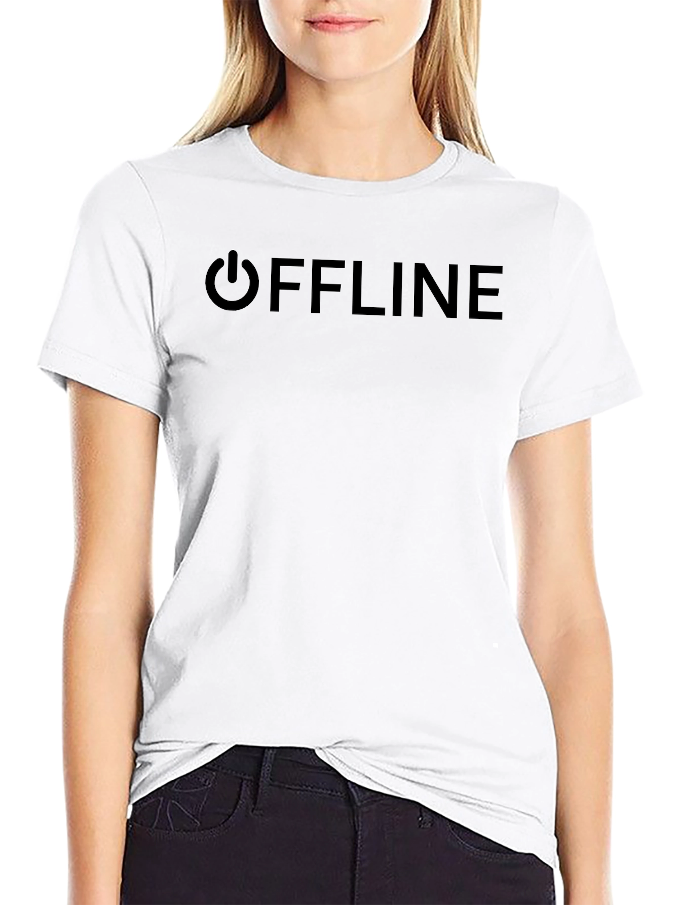 Offline Mode Black Graphic Tee - Relax and Unplug