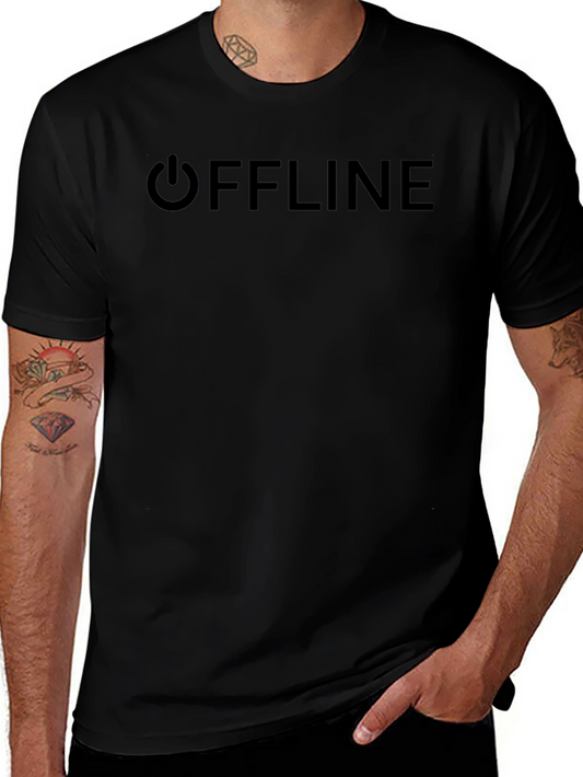Offline Mode Black Graphic Tee - Relax and Unplug