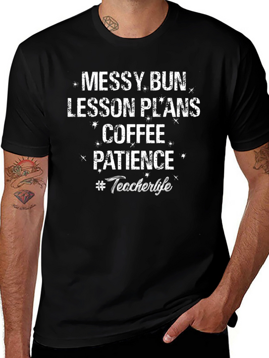 Messy Bun Teacher Life Tee