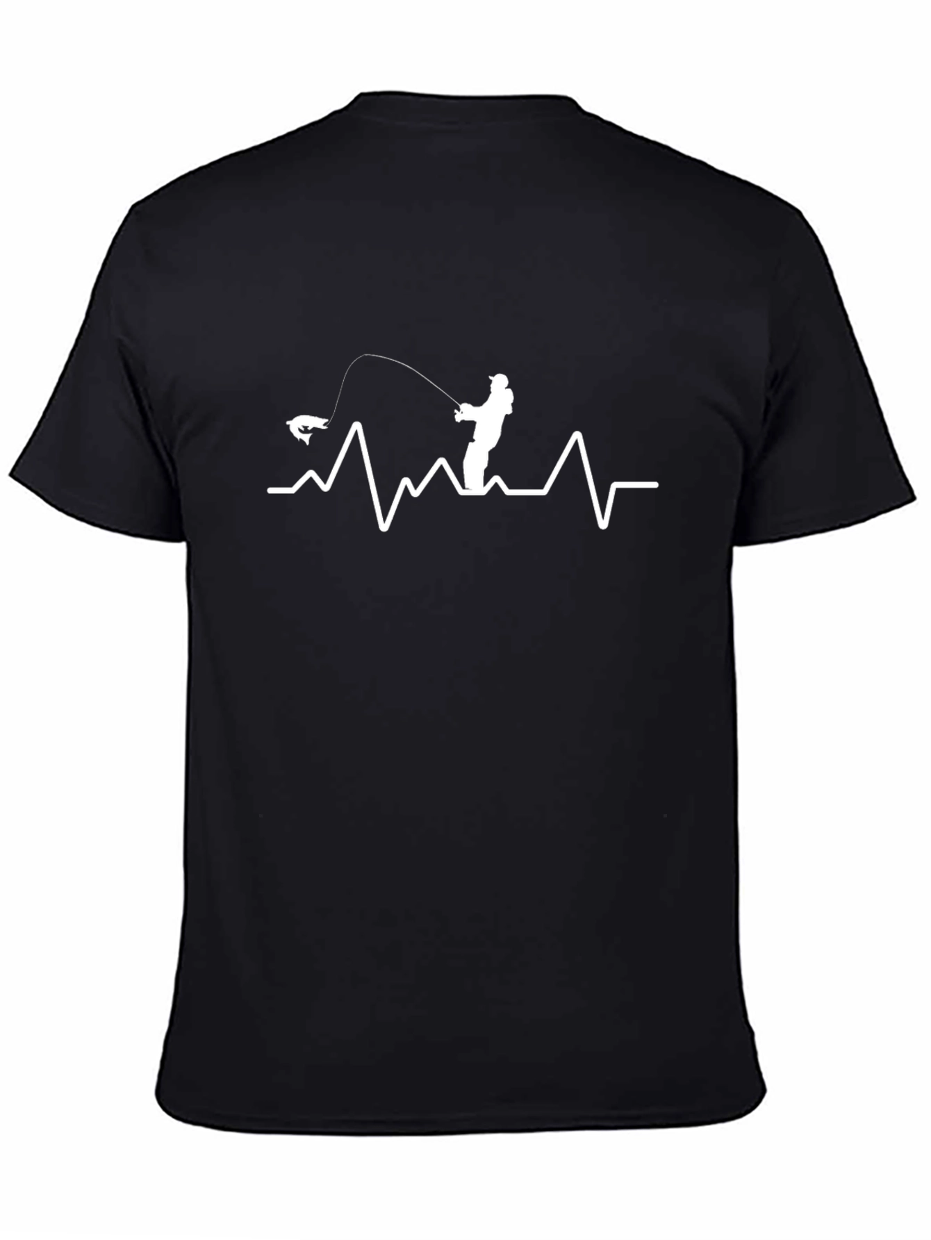 Fishing Heartbeat Graphic T-Shirt