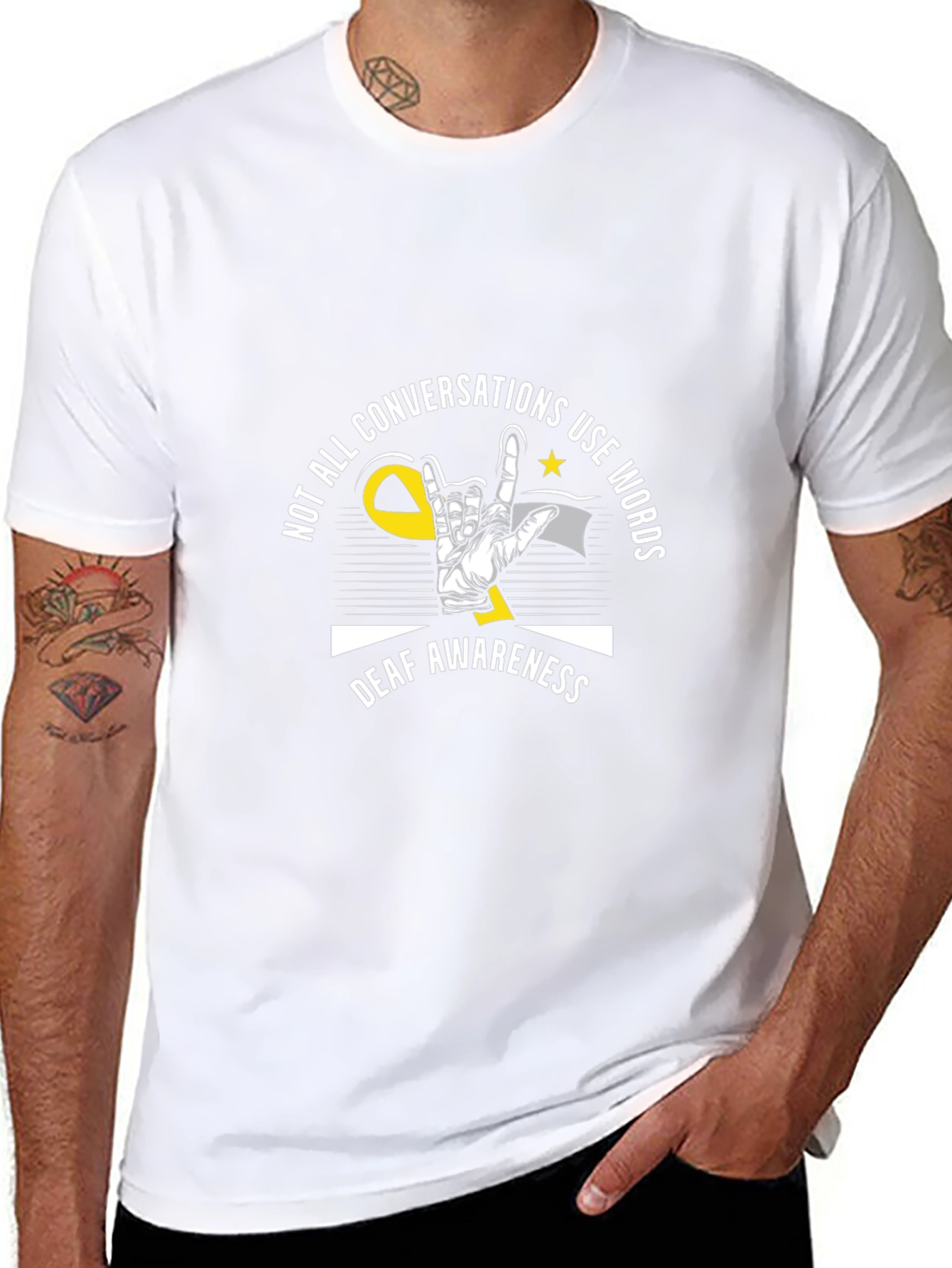 Deaf Awareness Graphic Tee - Sign Language Design
