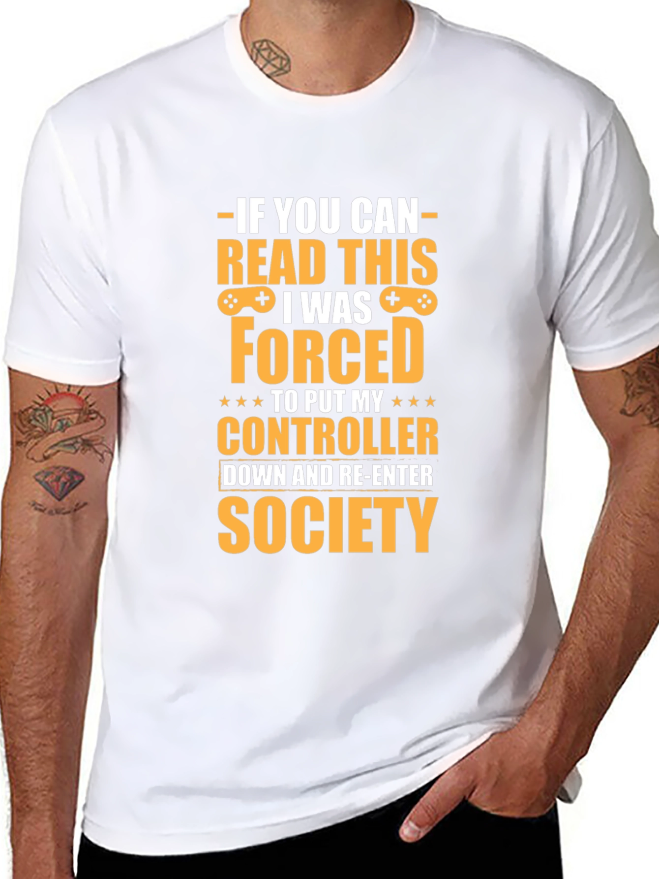 Gamer T-Shirt: Forced to Re-Enter Society Tee