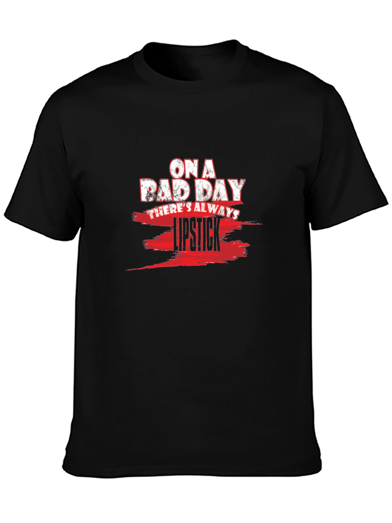 On a Bad Day Lipstick Graphic T-Shirt