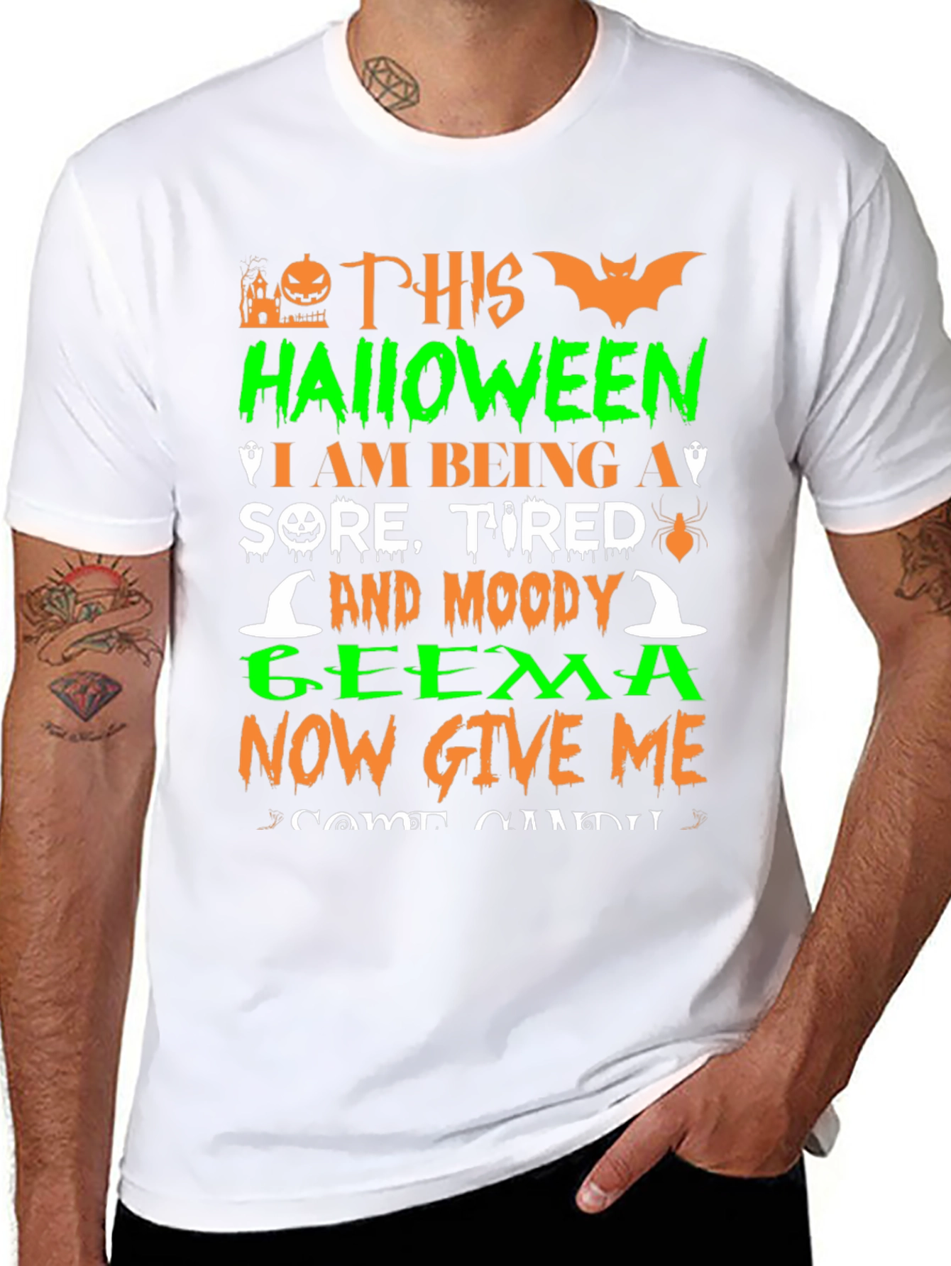 Halloween Sore Tired & Moody Geema T-Shirt