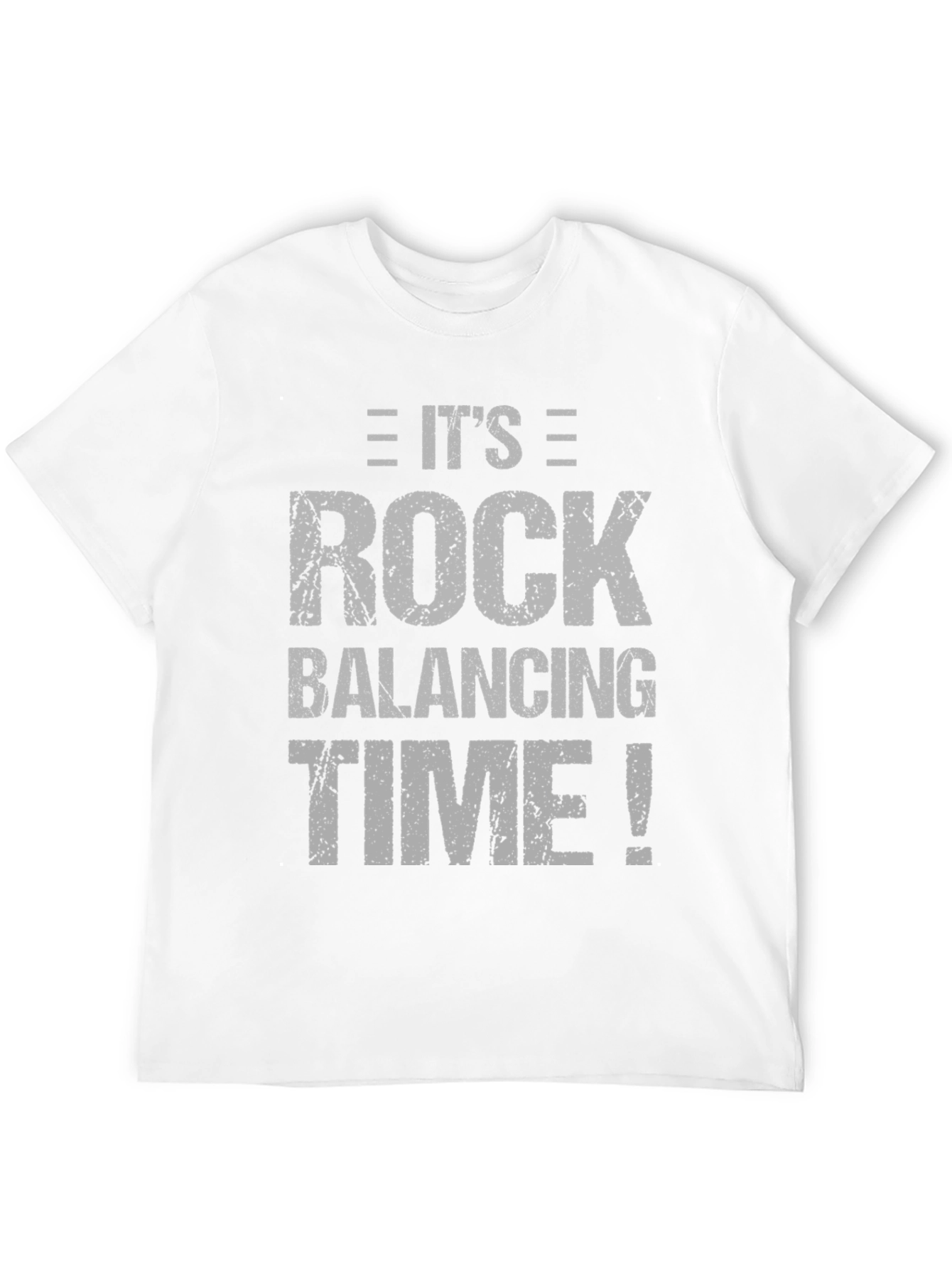 Its Rock Balancing Time Black T-Shirt