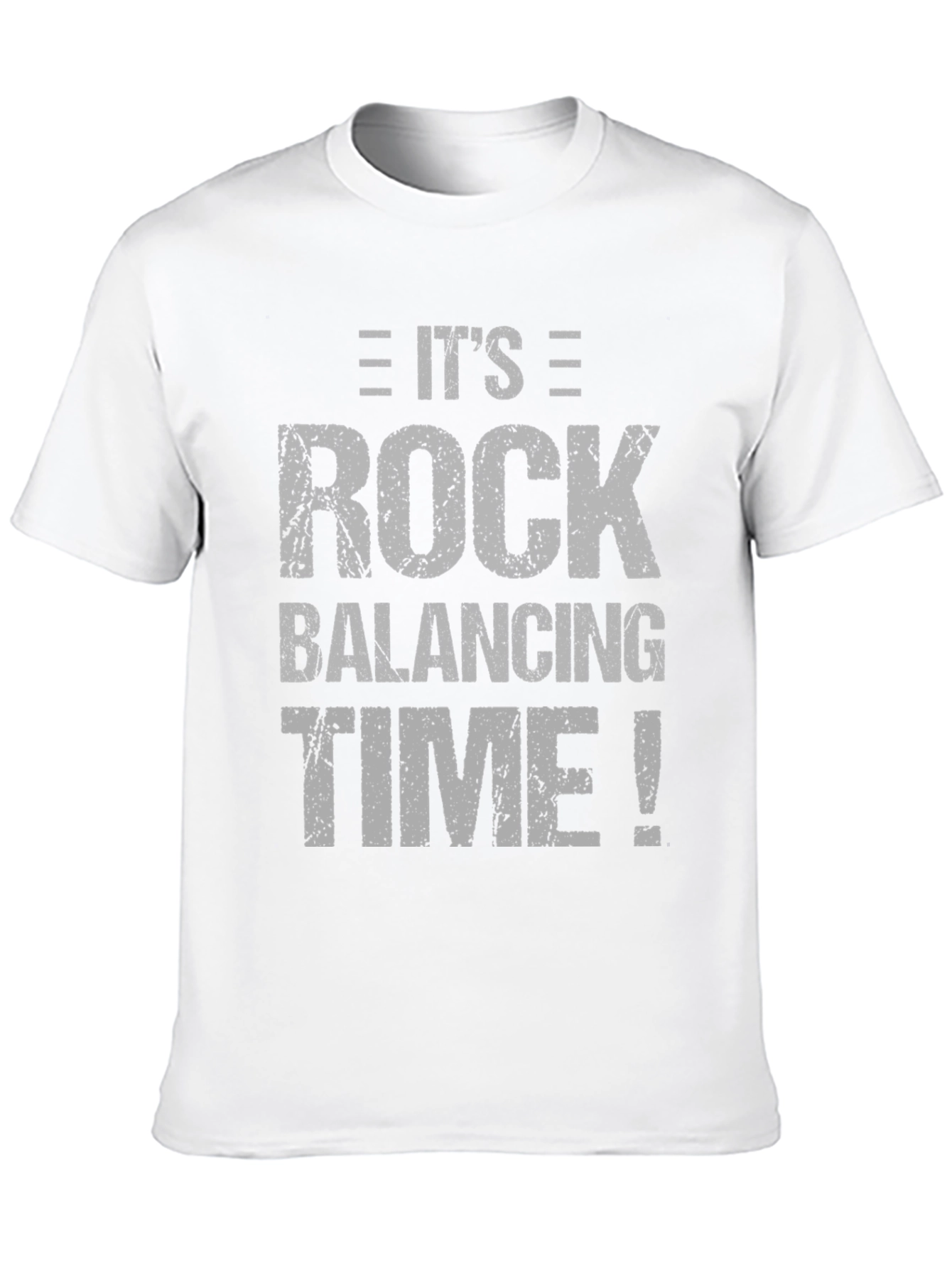 Its Rock Balancing Time Black T-Shirt