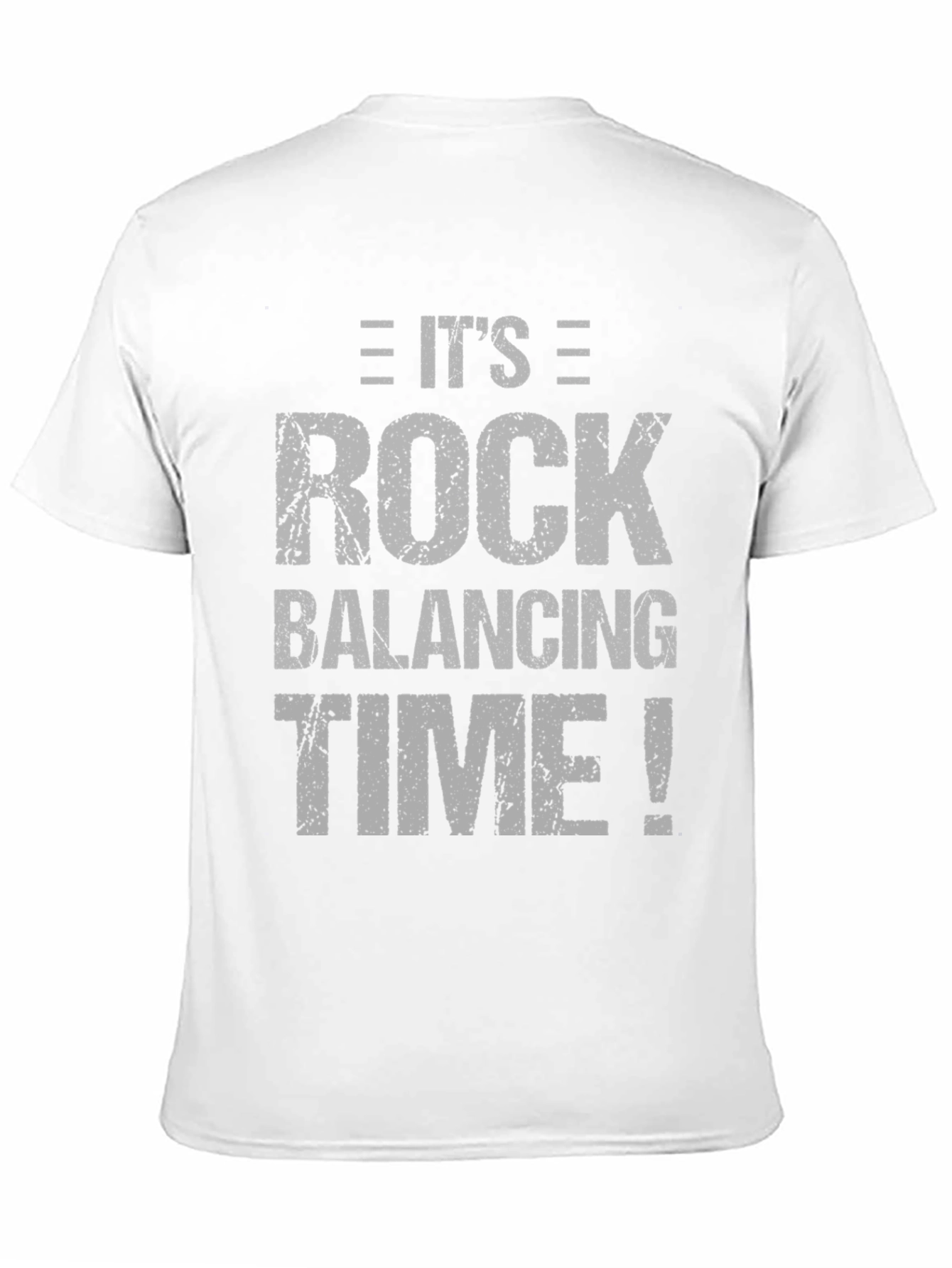 Its Rock Balancing Time Black T-Shirt