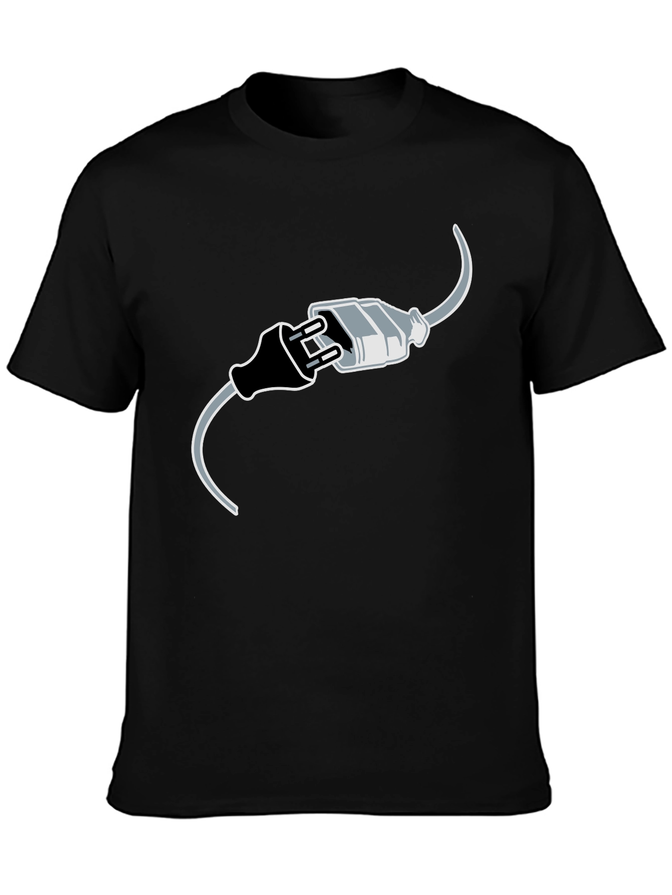 Connected Humor Graphic Tee - Funny Black T-Shirt