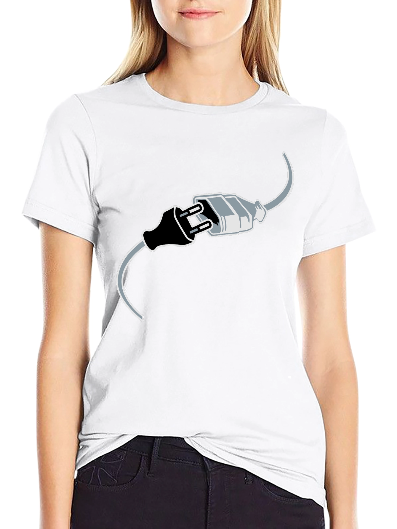 Connected Humor Graphic Tee - Funny Black T-Shirt