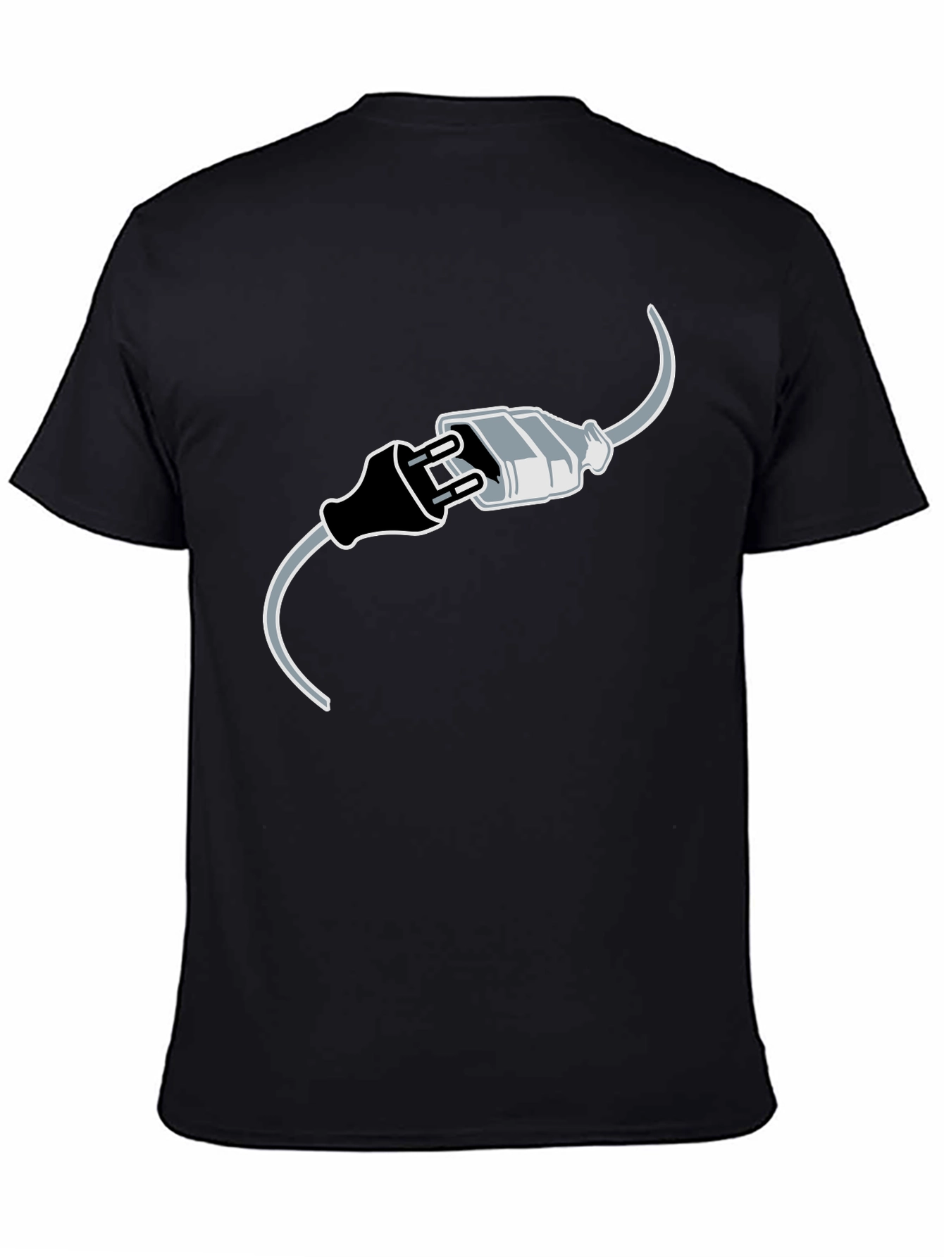 Connected Humor Graphic Tee - Funny Black T-Shirt