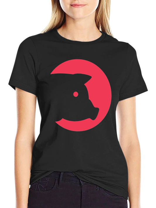 Black Pig Head Graphic Tee