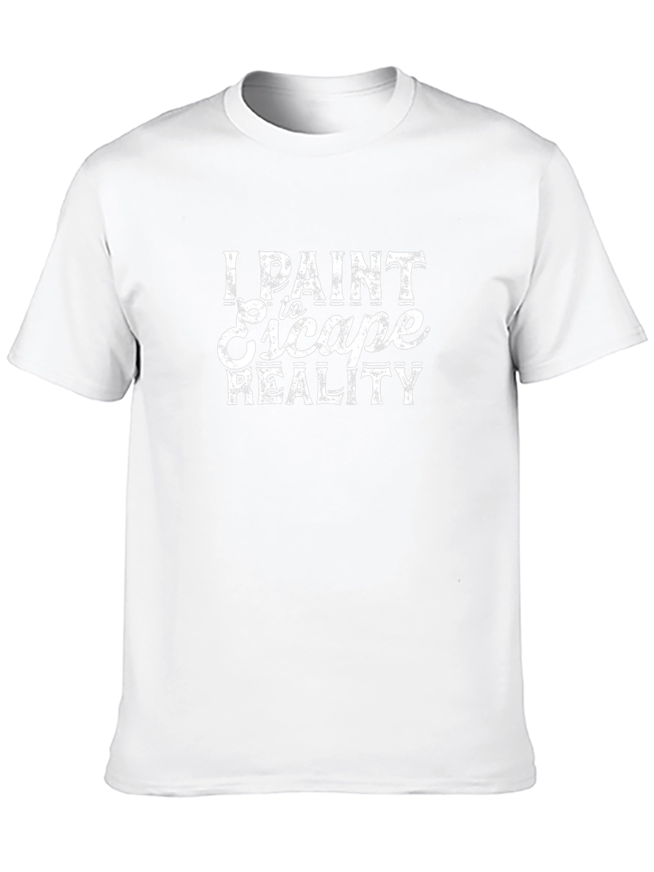 I Paint To Escape Reality Black T-Shirt