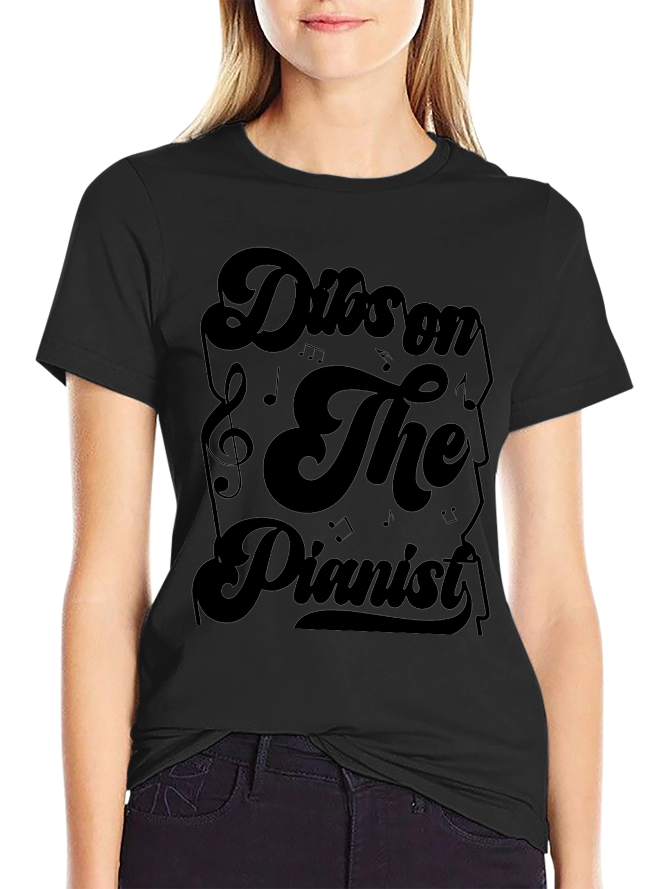 Dibs on The Pianist Black Graphic Tee