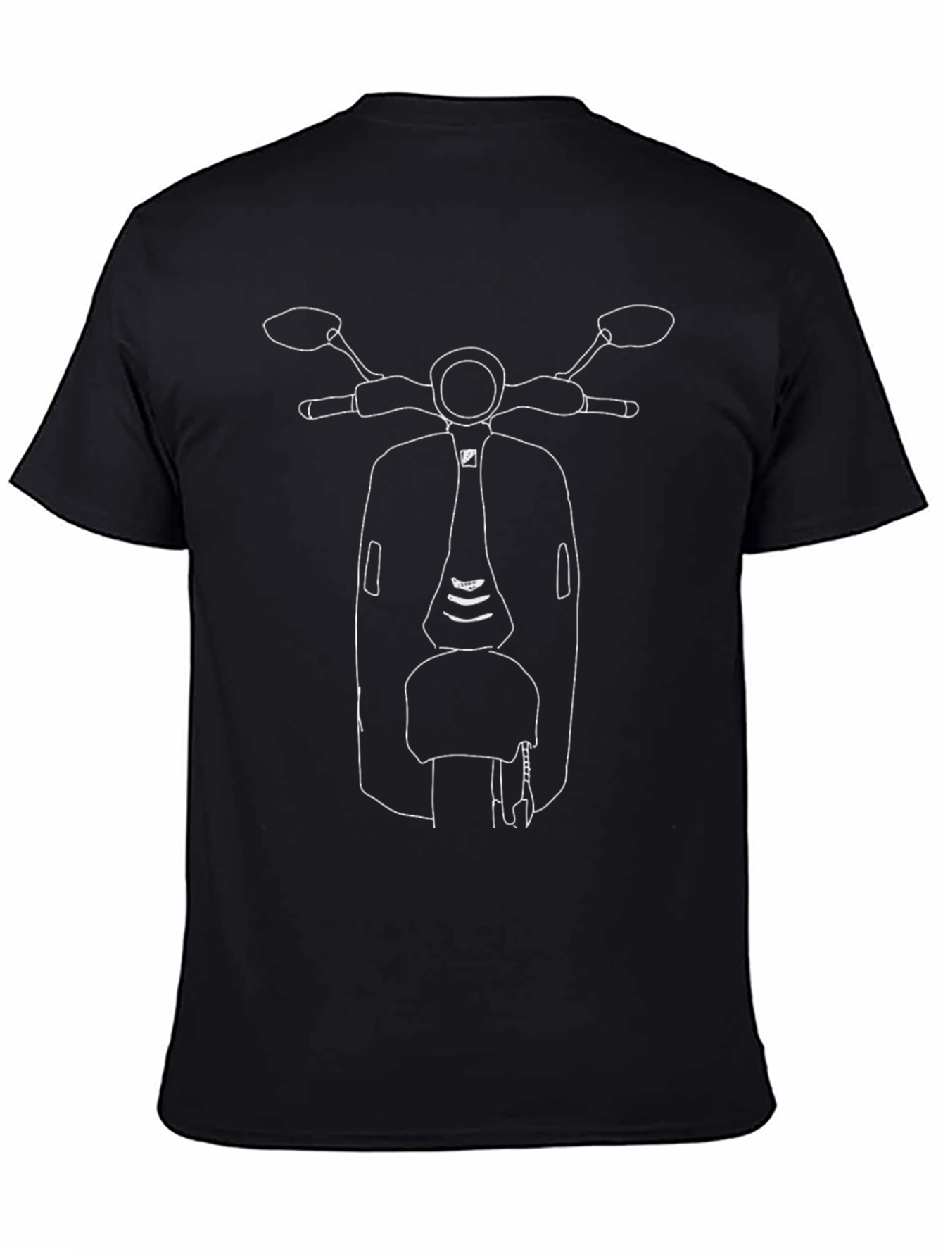 Cool Black T-Shirt with Scooter Graphic