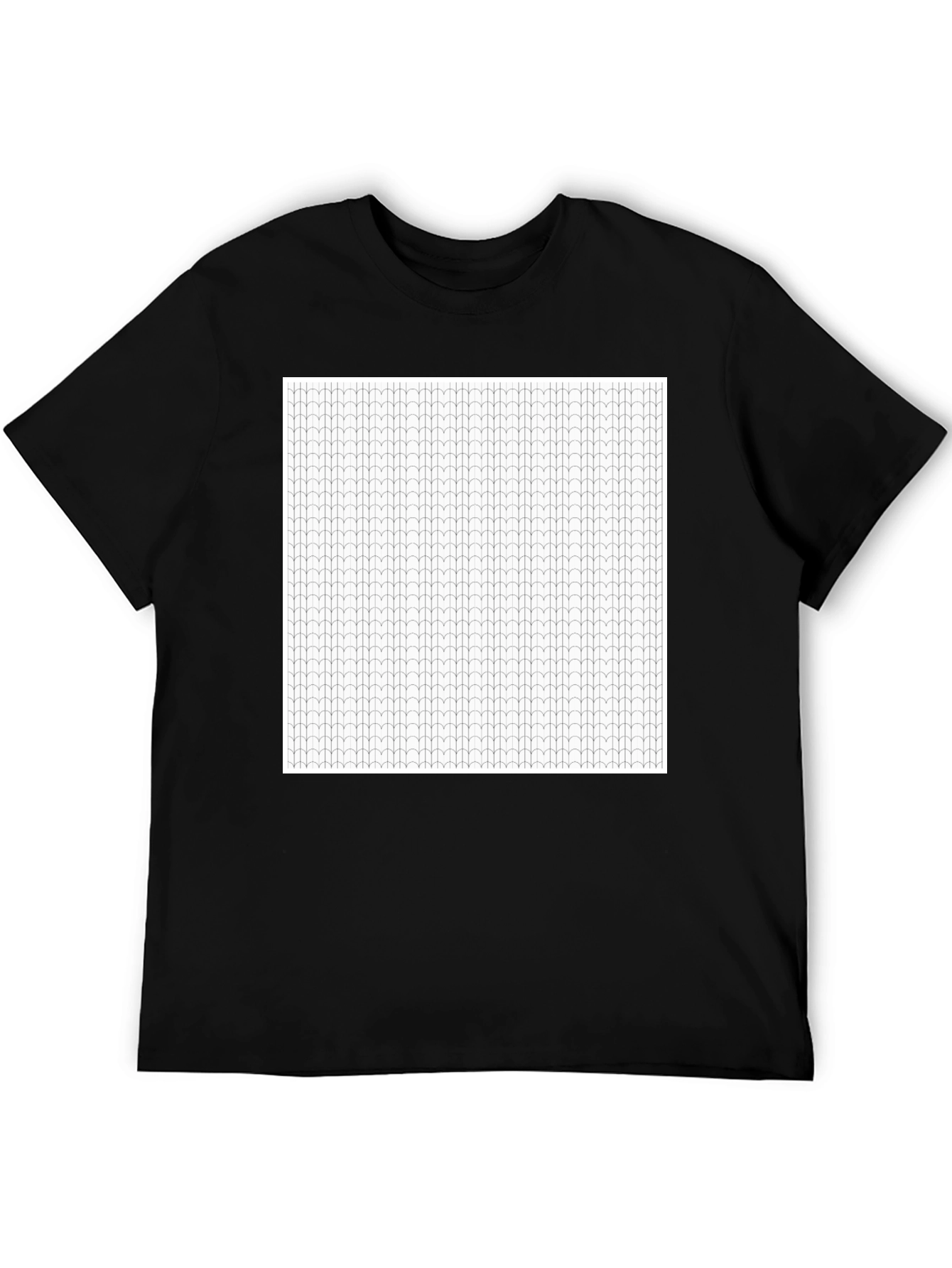 Modern Patterned Black T-Shirt