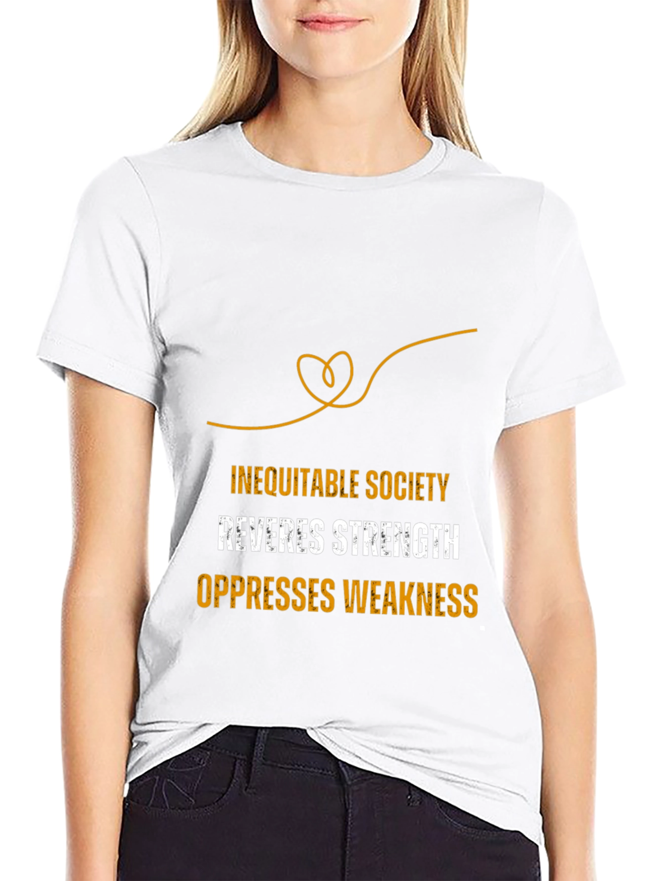 Inequitable Society Black Graphic Tee