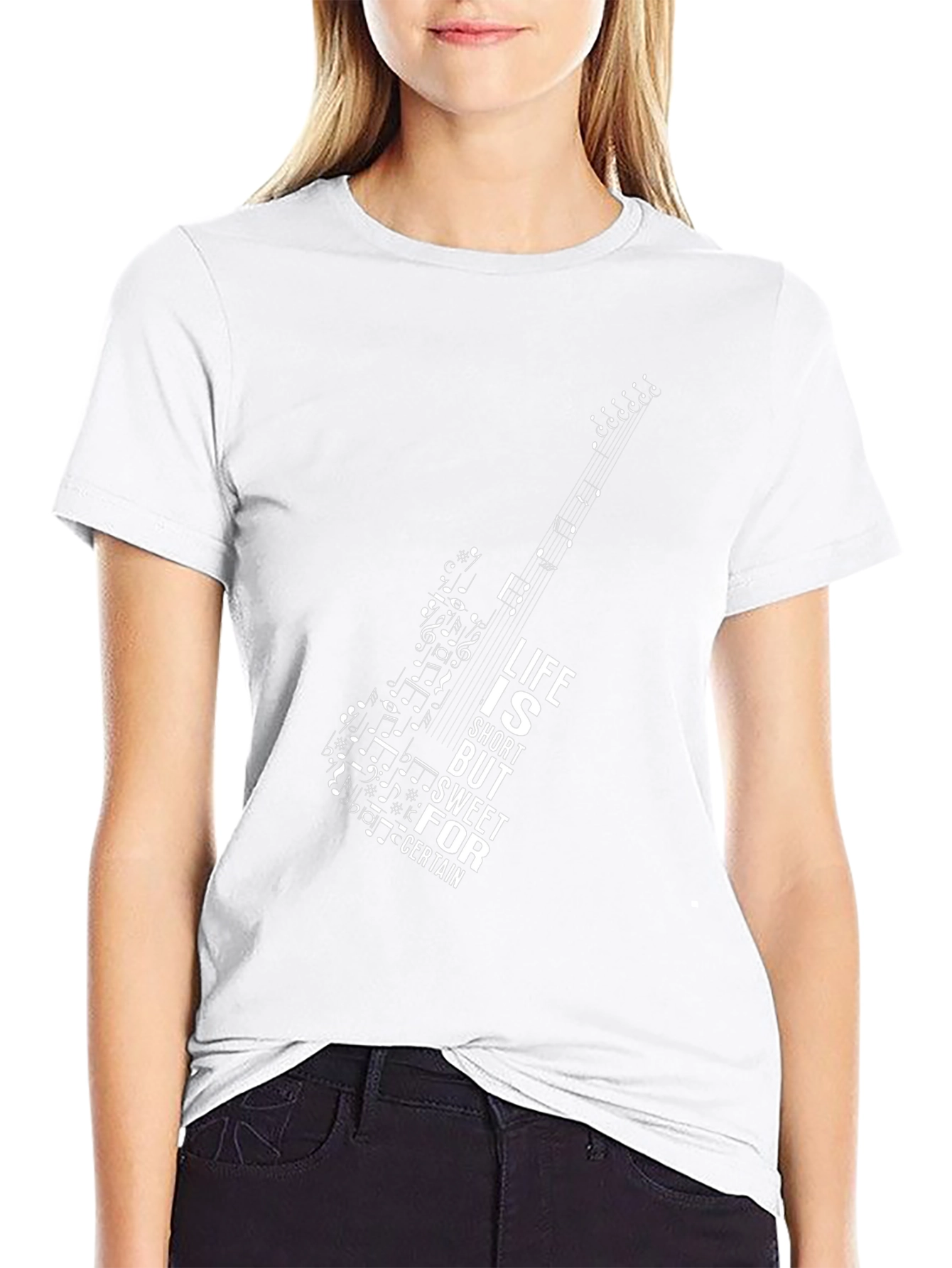 Guitar Music Note Graphic Tee