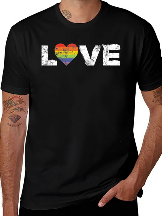 Love Rainbow Heart Graphic Tee
