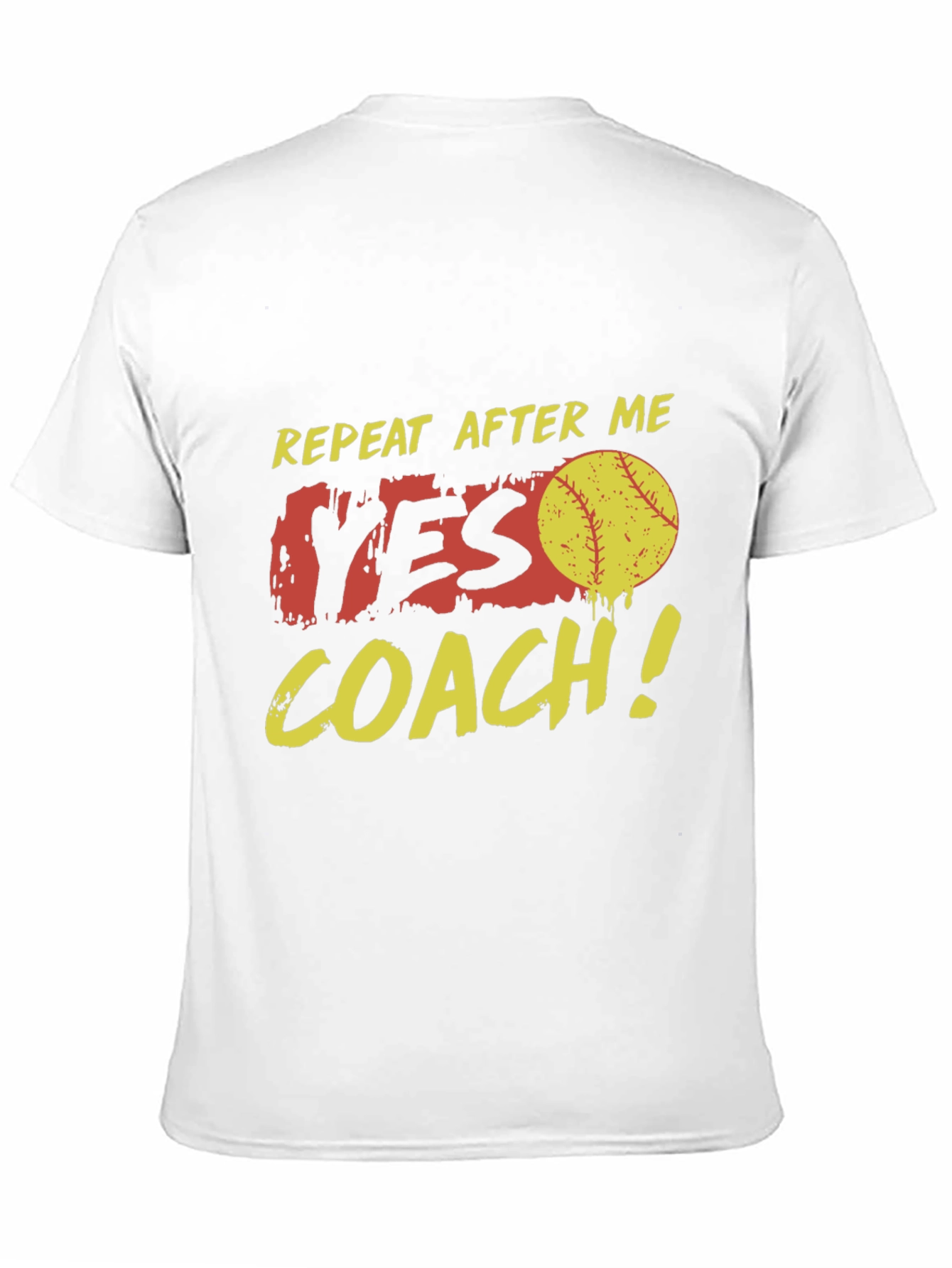 Yes Coach! Graphic Tee - Baseball Fan T-Shirt