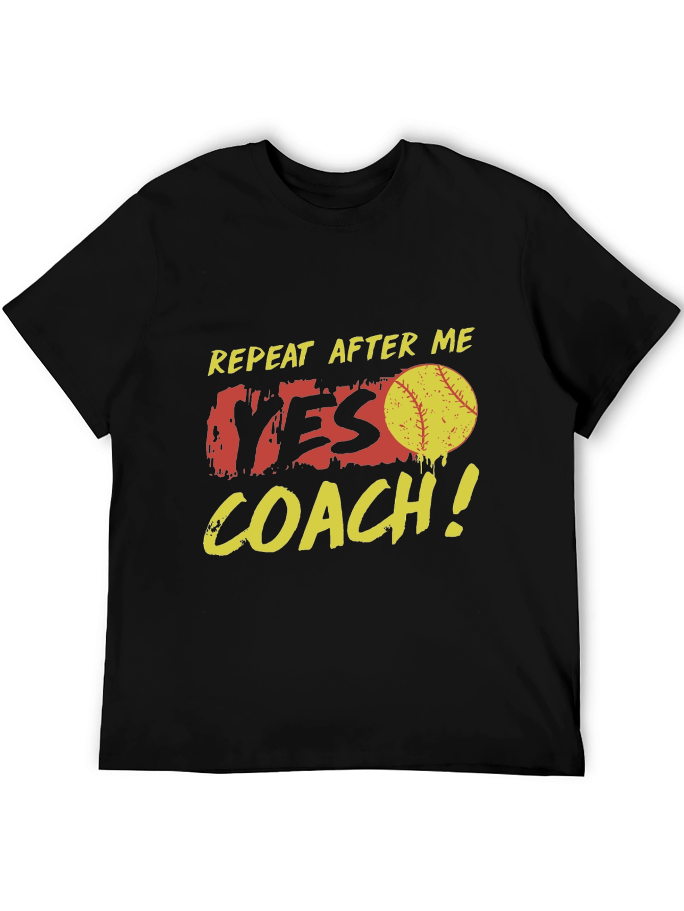 Yes Coach! Graphic Tee - Baseball Fan T-Shirt