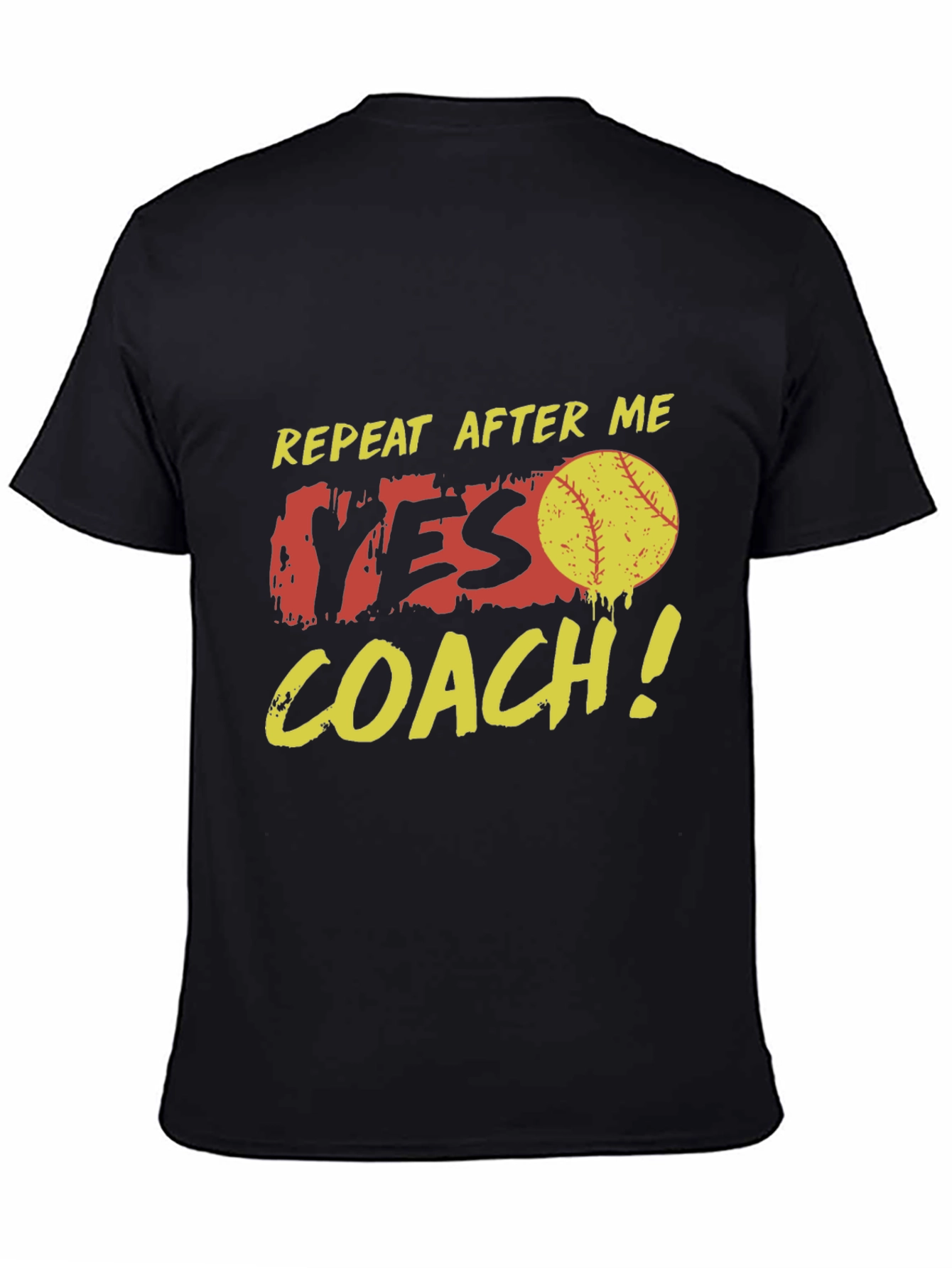 Yes Coach! Graphic Tee - Baseball Fan T-Shirt