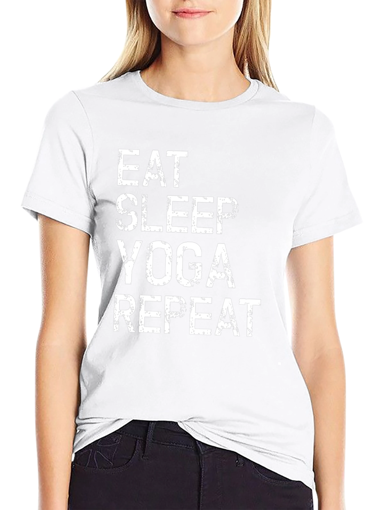 Eat Sleep Yoga Repeat Graphic Tee
