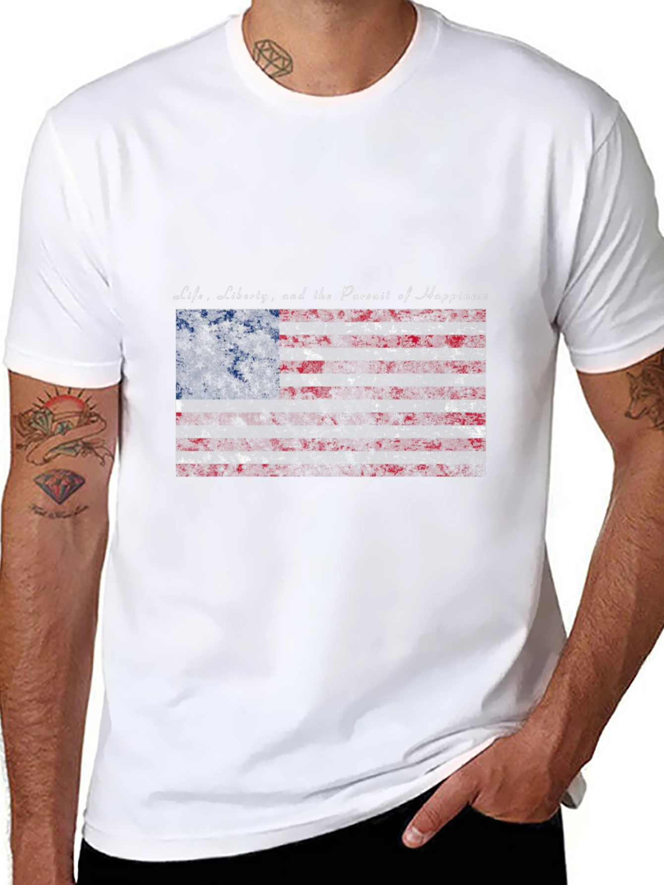 Patriotic USA Flag Life Liberty T-Shirt