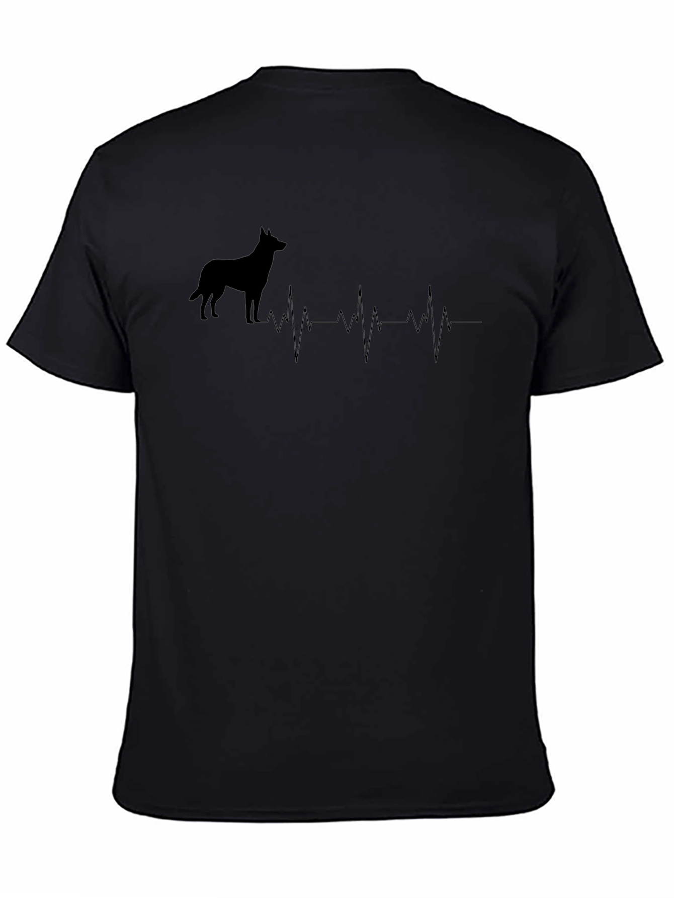 Dog Breed Heartbeat T-Shirt - Black