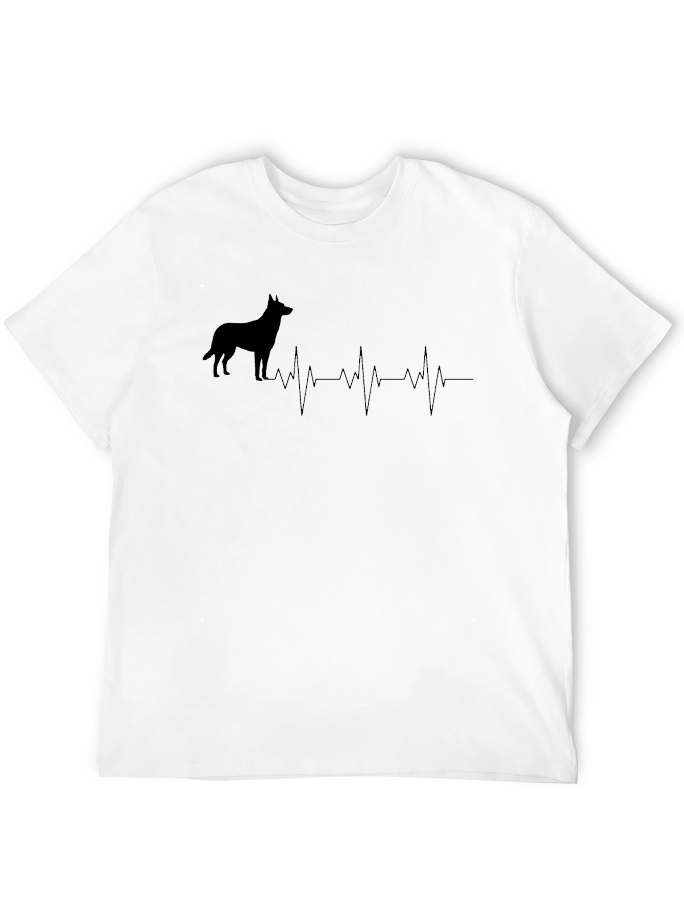 Dog Breed Heartbeat T-Shirt - Black