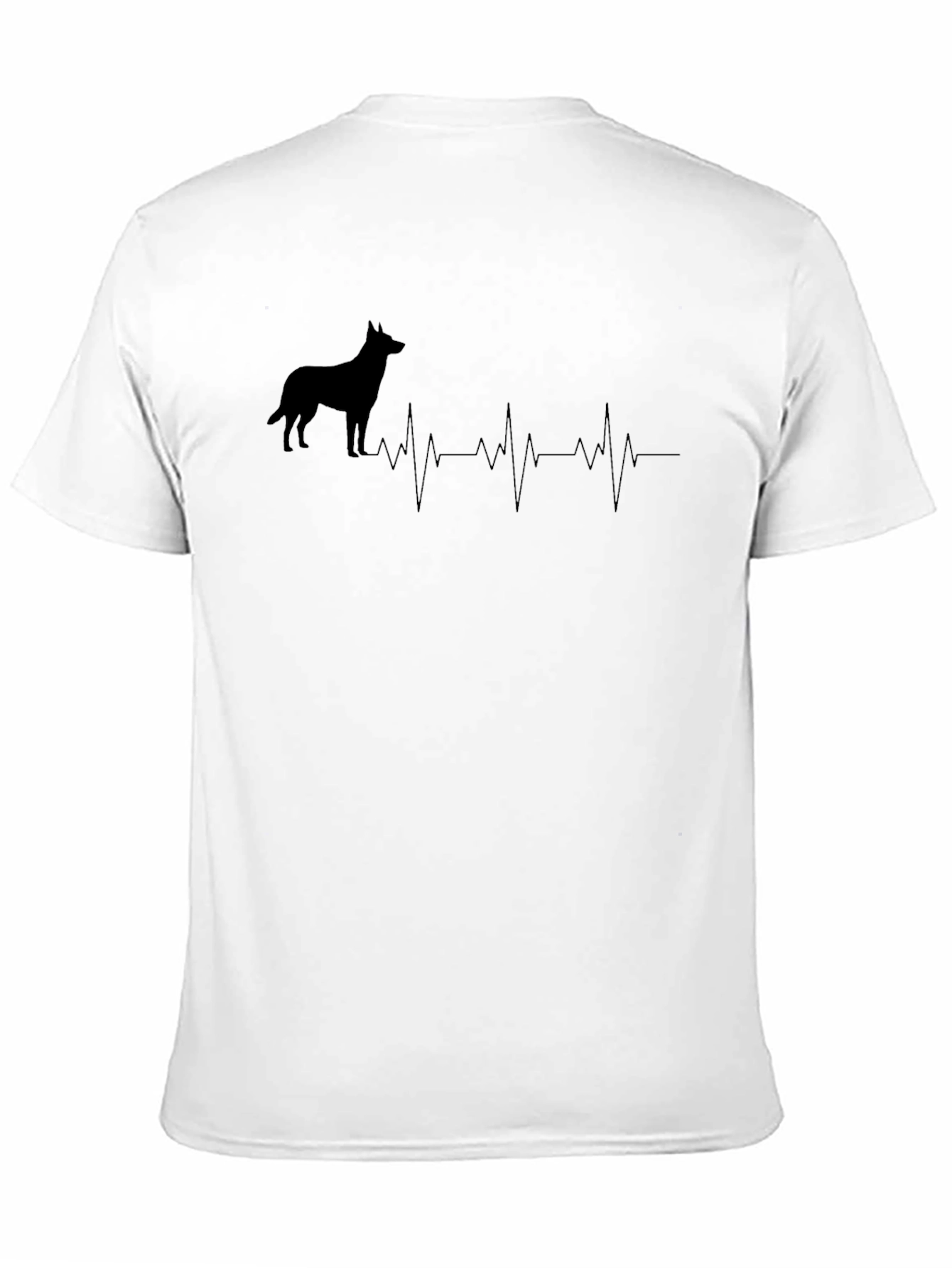 Dog Breed Heartbeat T-Shirt - Black